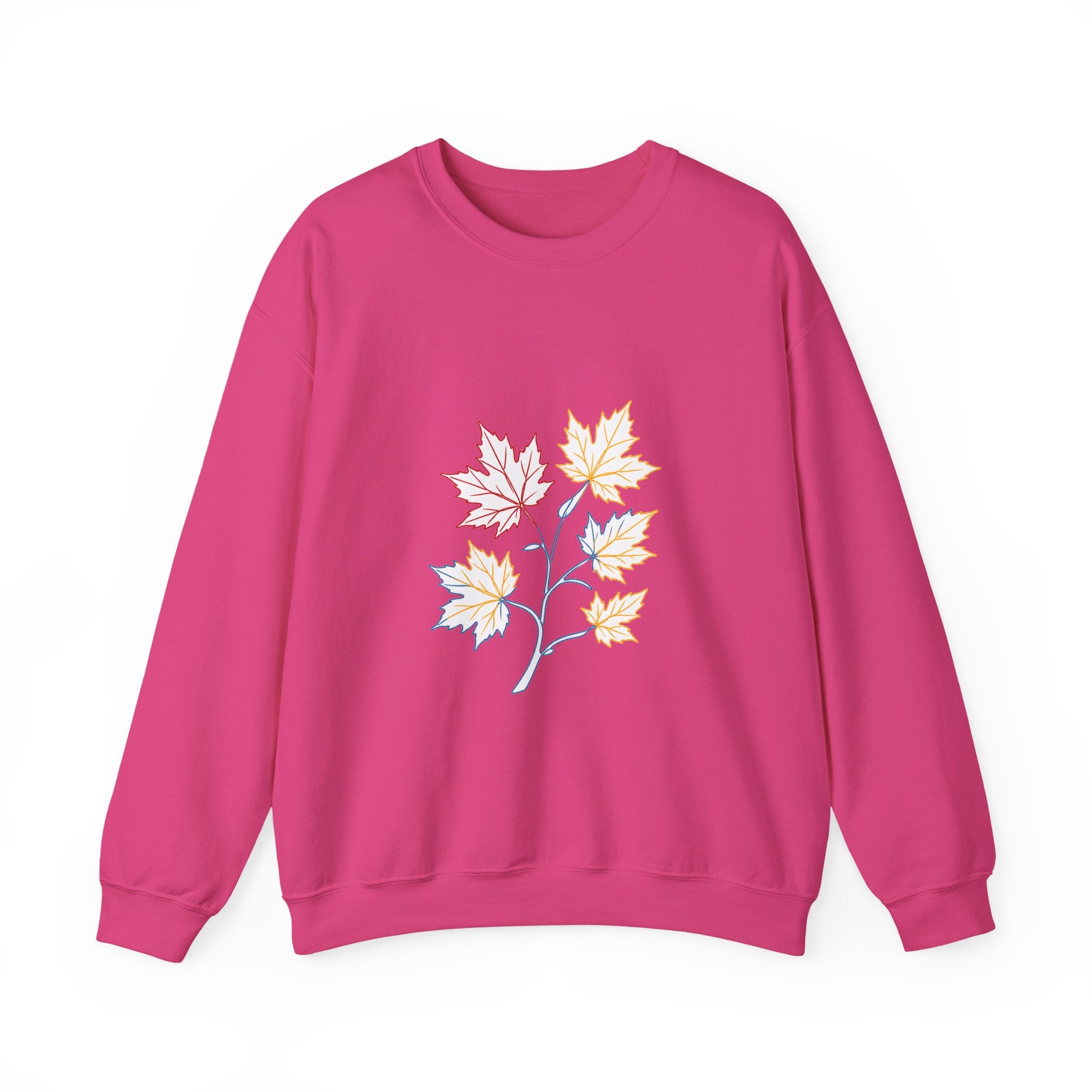 Matching Couple Sweatshirt - Cherry Blossom & Maple Leaf Matching Couple Comfort Colors Crew Minimalist Art His Hers Christmas Gift - Design B