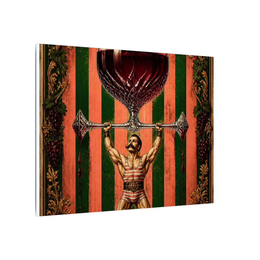 Wine Glass Strongman Wall Art Canvas 24×36 Baroque Studio Decor Maximalist Print