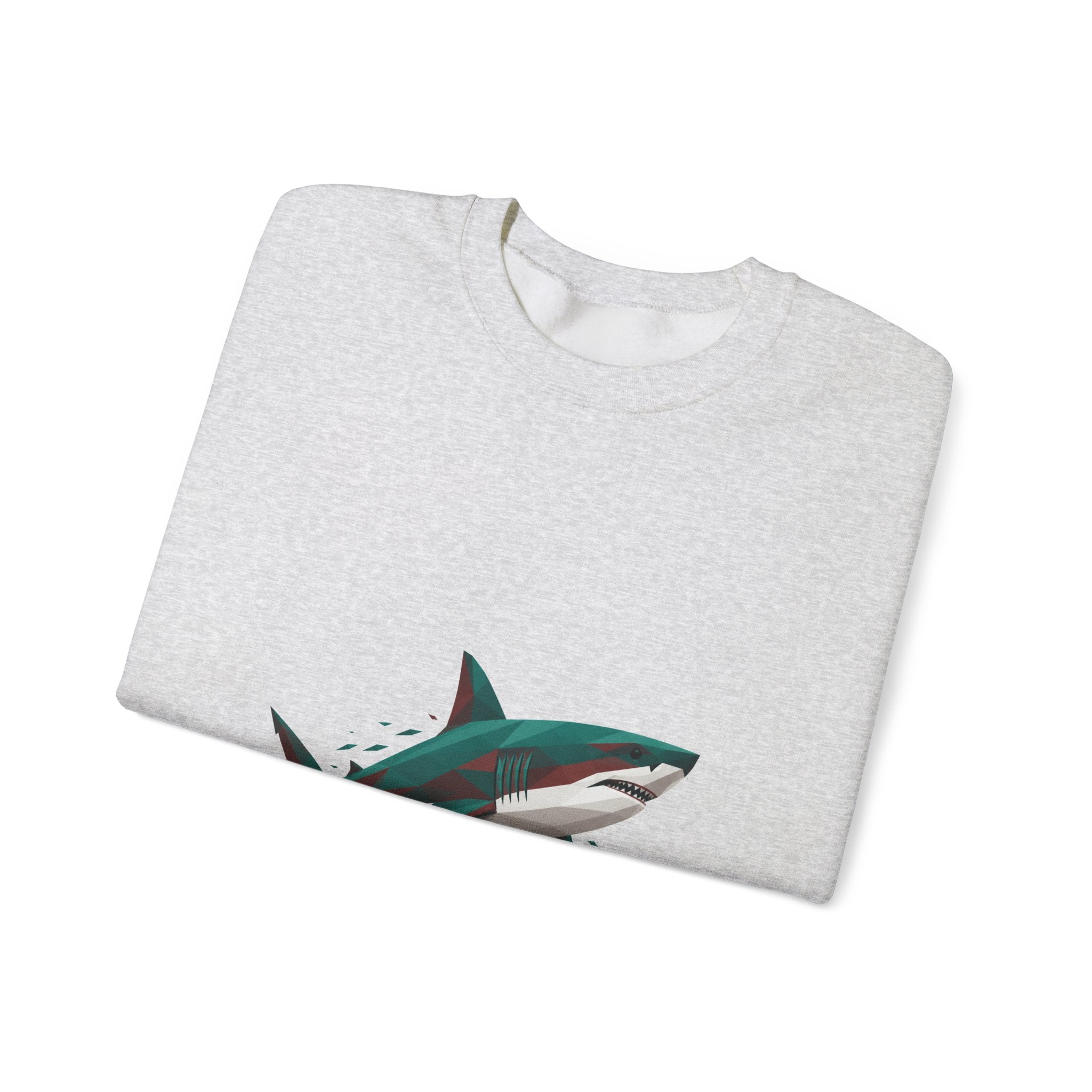 Matching Couple Sweatshirt - Shark & Dolphin Matching Couple Comfort Colors Crew Geometric Art His Hers Love Gift - Design A