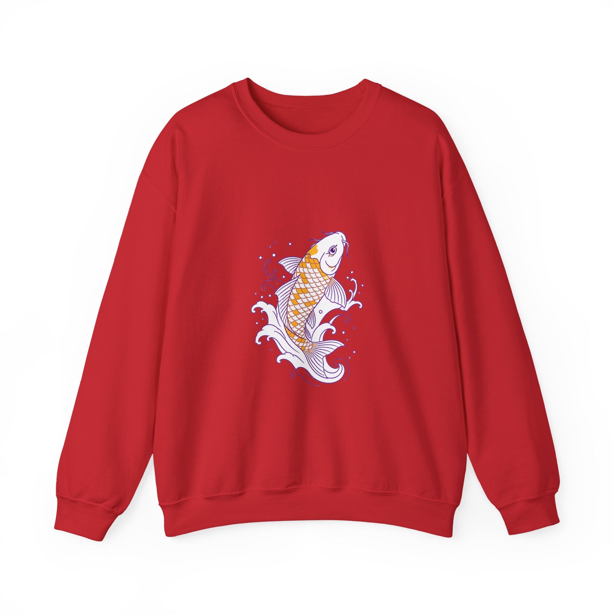 Matching Couple Sweatshirt - Koi Fish Yin Yang Matching Couple Comfort Colors Crew Minimalist Art His Hers Christmas Gift - Design A