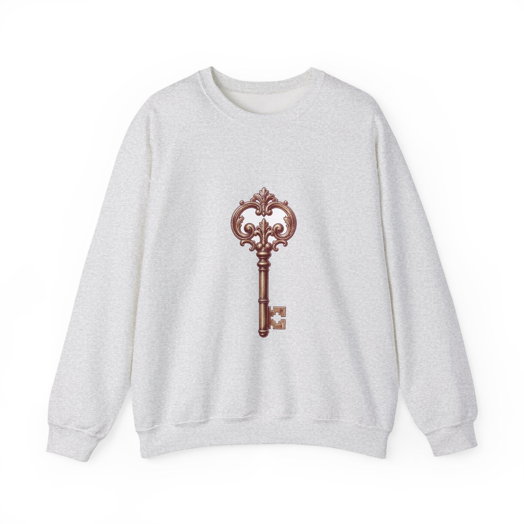 Matching Couple Sweatshirt - Key & Lock Matching Couple Premium Fleece Sweatshirt Hand-Drawn Art His Hers Anniversary Gift - Design A