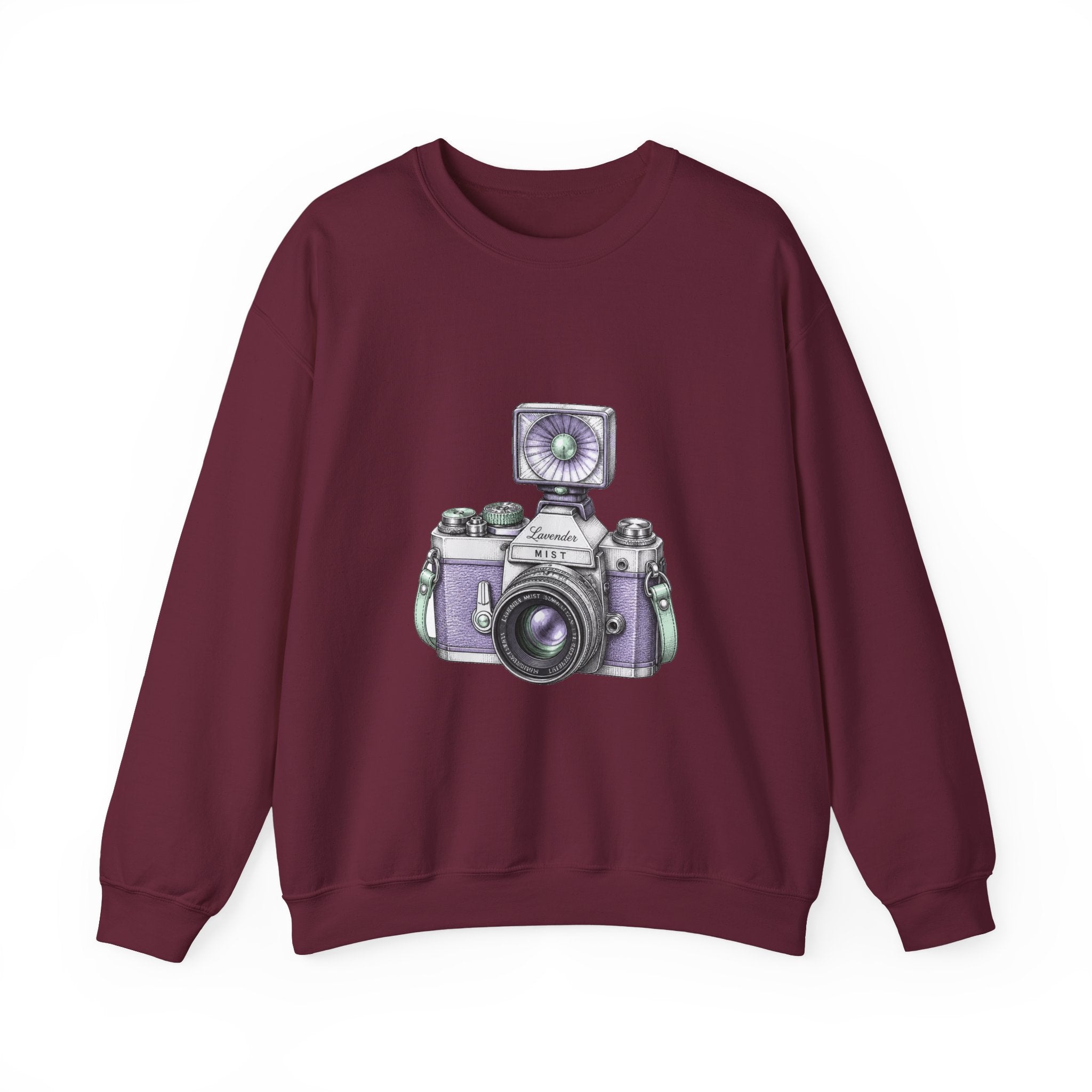Matching Couple Sweatshirt - Camera & Film Matching Couple Comfort Colors Crew Hand-Drawn Art His Hers Anniversary Gift - Design A