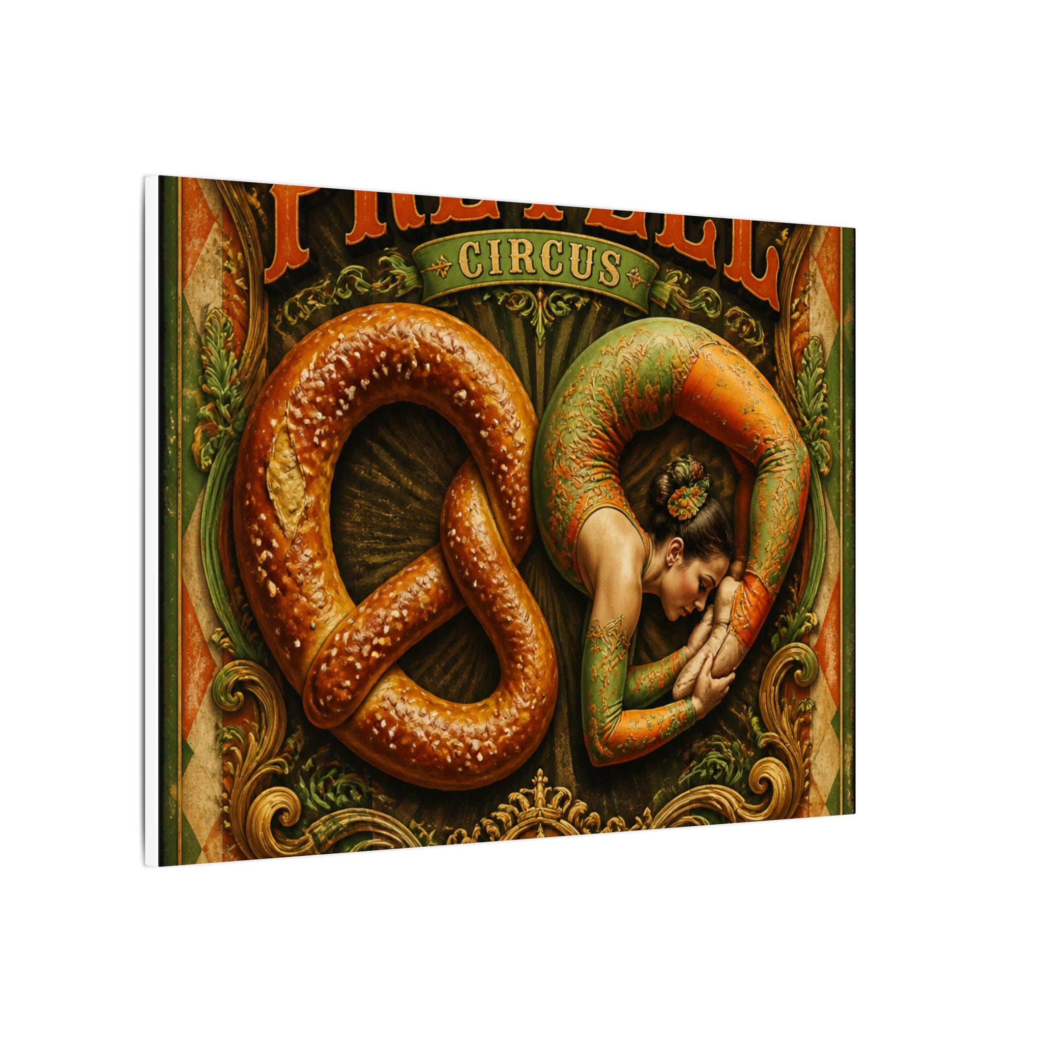 Pretzel Contortionist Wall Art Canvas 24×36 Baroque Studio Decor Maximalist Print