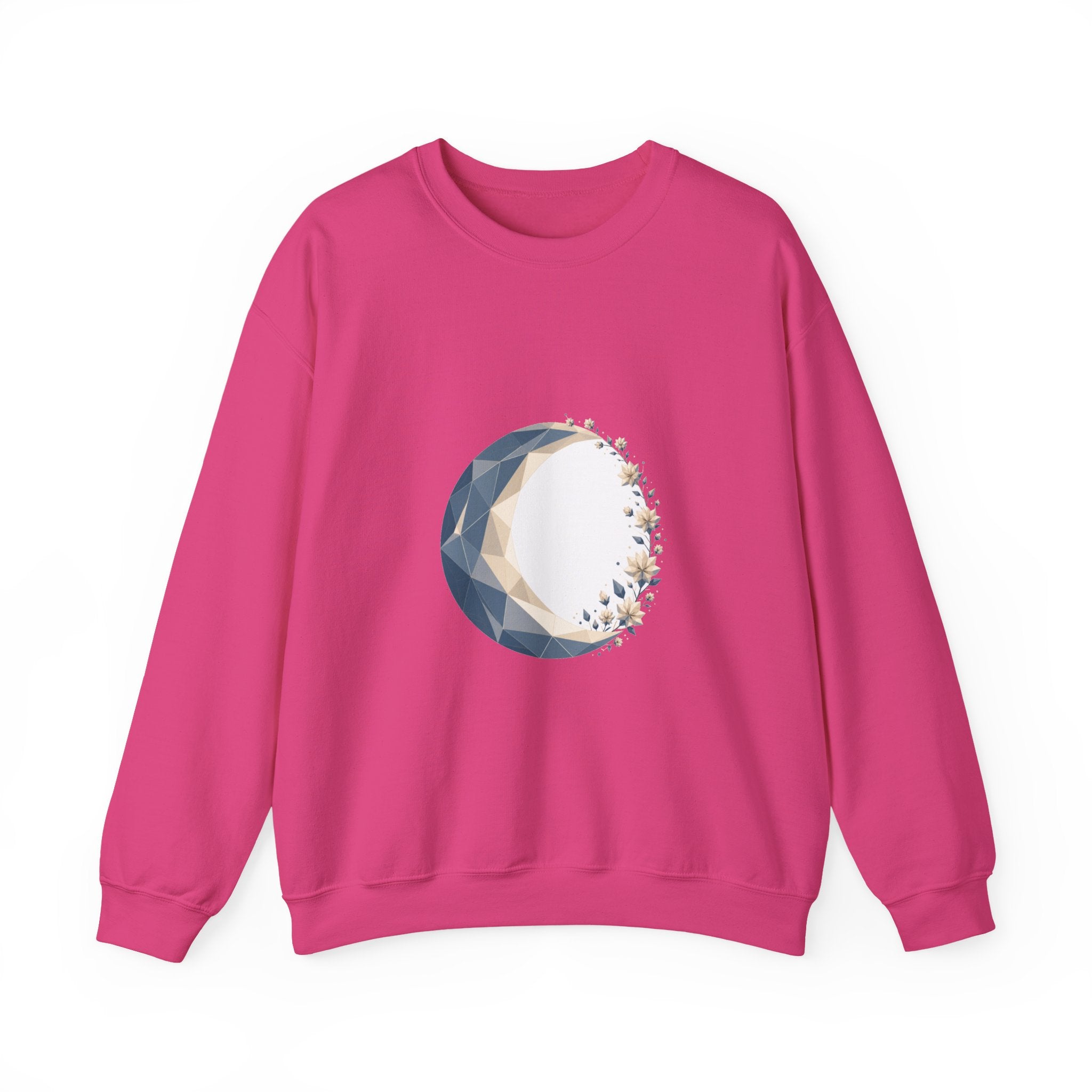 Matching Couple Sweatshirt - Waxing & Waning Moon Matching Couple Comfort Colors Crew Geometric Art His Hers Love Gift - Design A