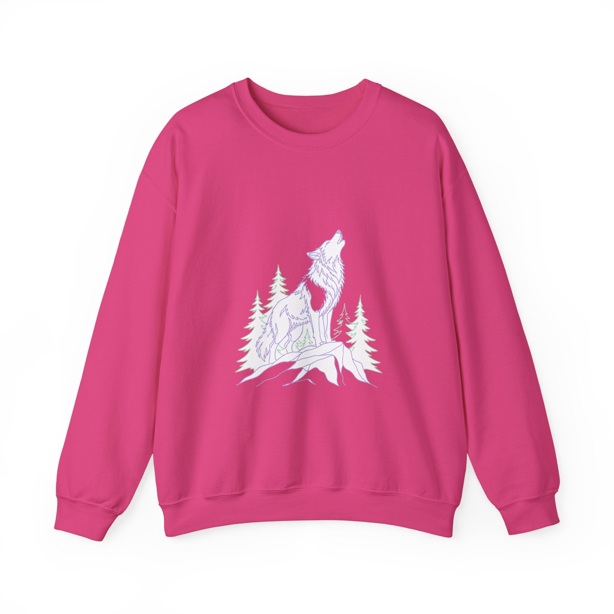Matching Couple Sweatshirt - Wolf & Dove Matching Couple Premium Fleece Sweatshirt Minimalist Art His Hers Christmas Gift - Design A