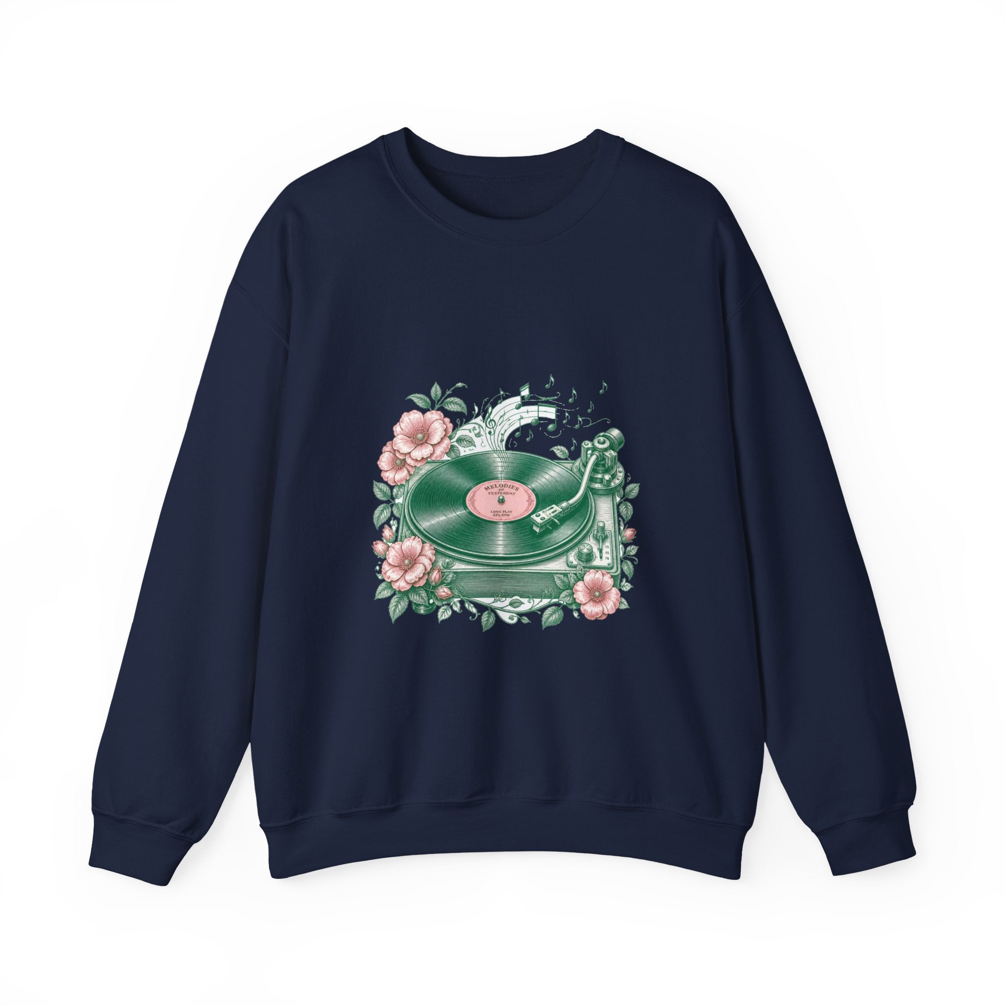Matching Couple Sweatshirt - Vinyl & Cassette Matching Couple Comfort Colors Crew Vintage Art His Hers Honeymoon Gift - Design A