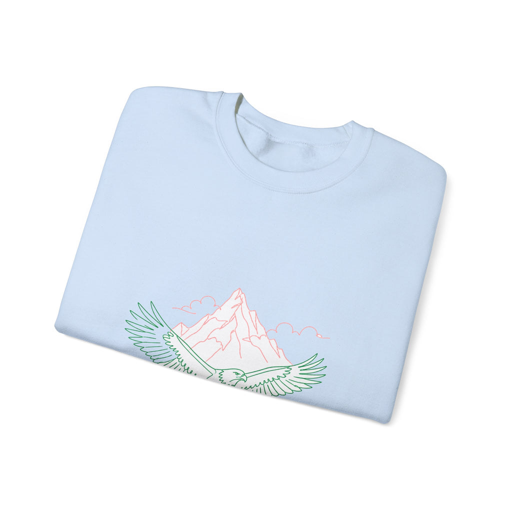 Matching Couple Sweatshirt - Eagle & Whale Matching Couple Comfort Colors Crew Minimalist Art His Hers Christmas Gift - Design A