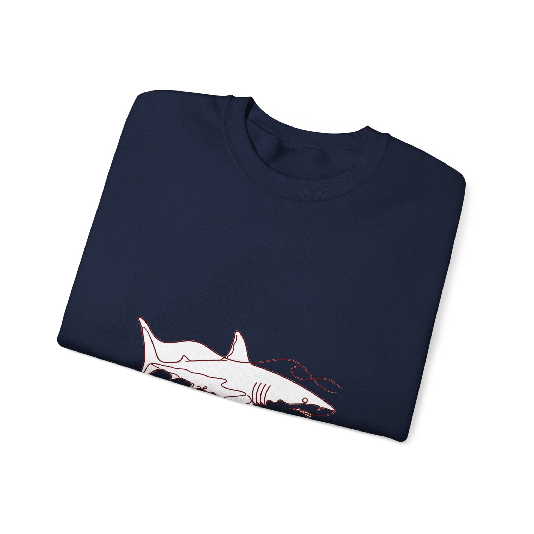 Matching Couple Sweatshirt - Shark & Dolphin Matching Couple Comfort Colors Crew Minimalist Art His Hers Christmas Gift - Design A