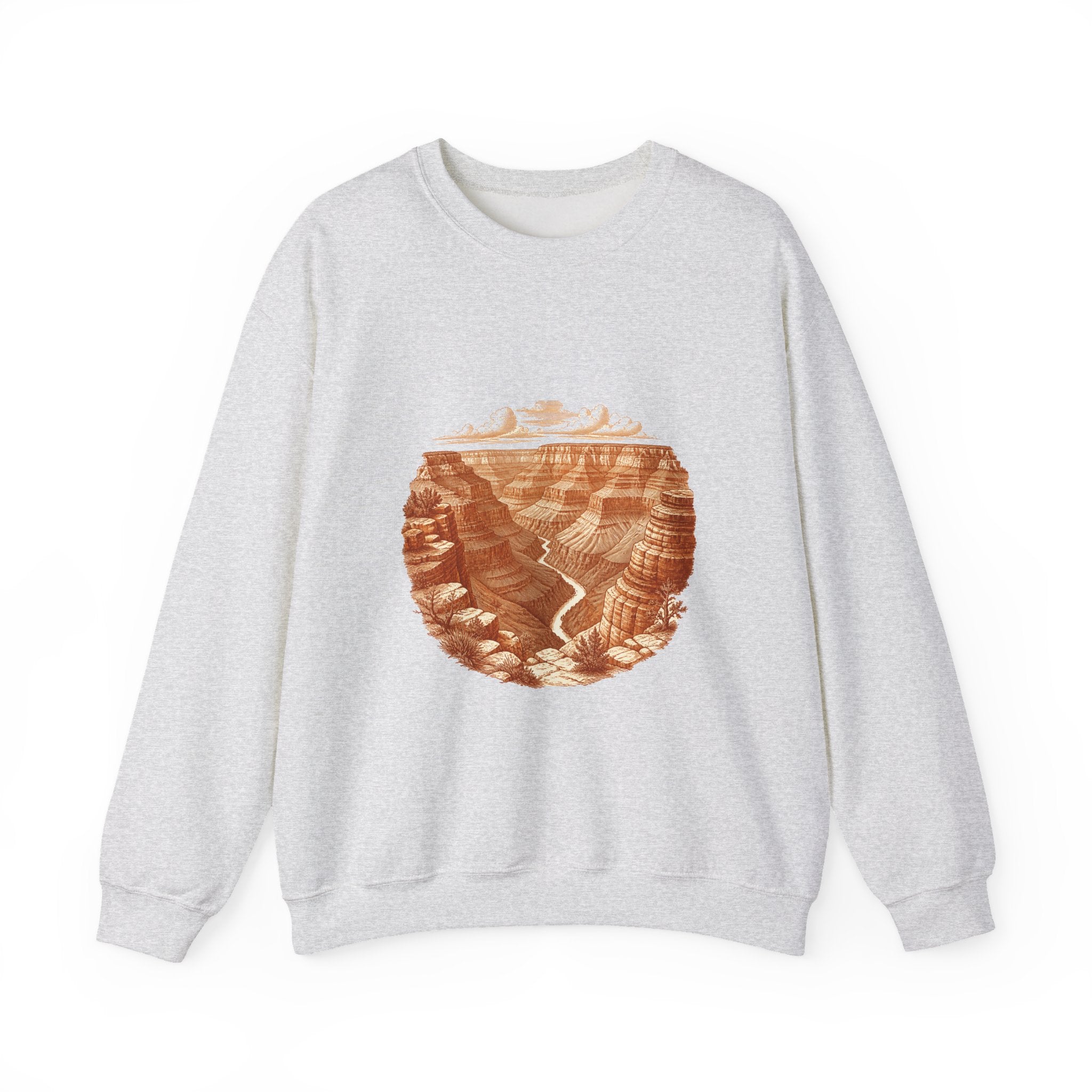 Matching Couple Sweatshirt - Lavender Fields & Canyon Matching Couple Premium Fleece Sweatshirt Vintage Art His Hers Honeymoon Gift - Design B