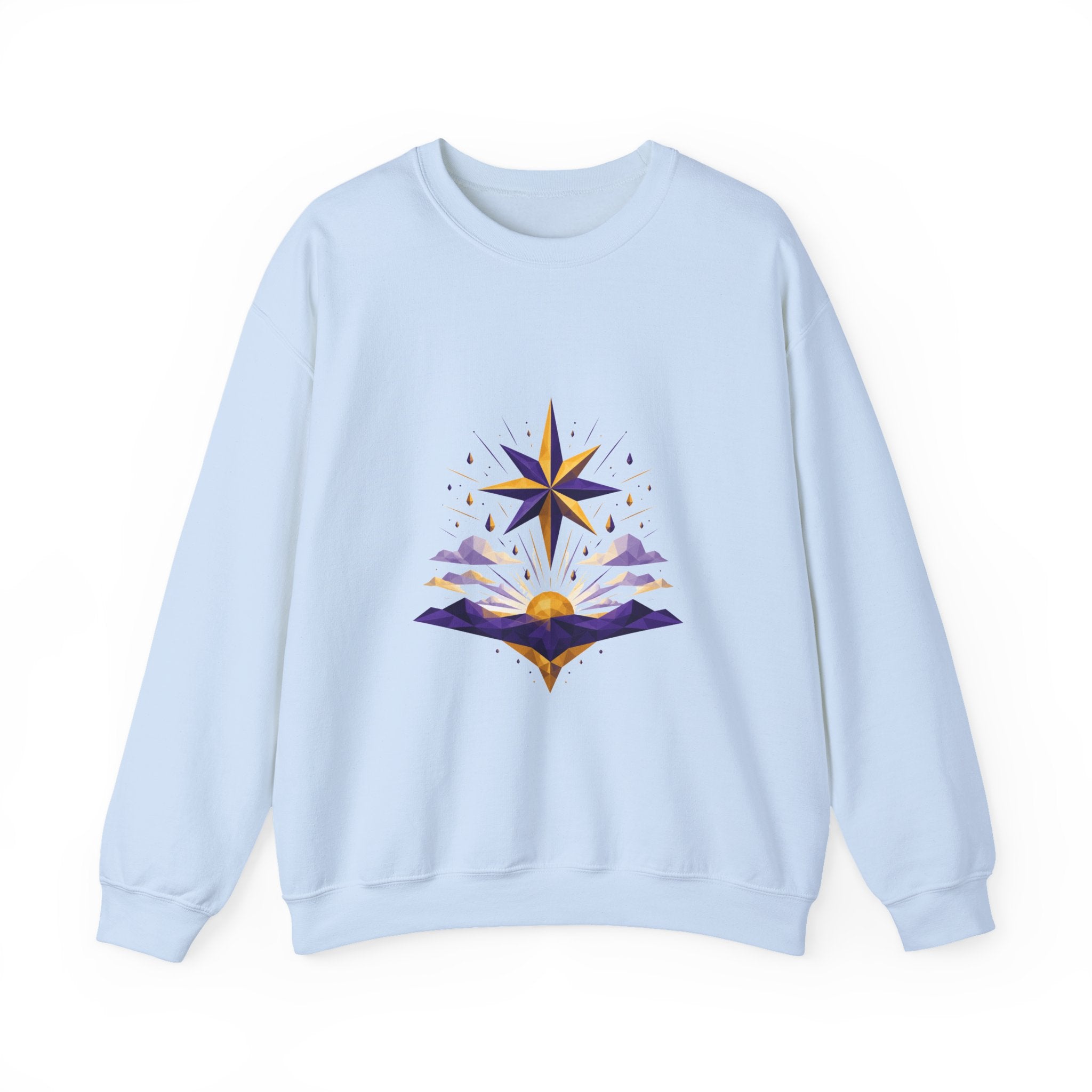 Matching Couple Sweatshirt - Evening & Morning Star Matching Couple Premium Fleece Sweatshirt Geometric Art His Hers Love Gift - Design B