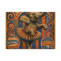 Elephant on Ball Wall Art Canvas 16×20 Psychedelic Cafe Decor Maximalist Print