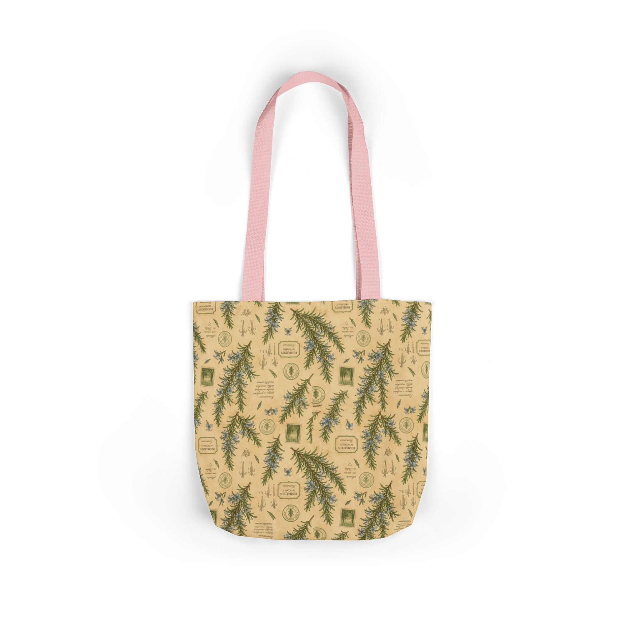 Rosemary Sprigs Canvas Tote Bag Mediterranean Kitchen Botanical Design Italian Cottagecore Gift