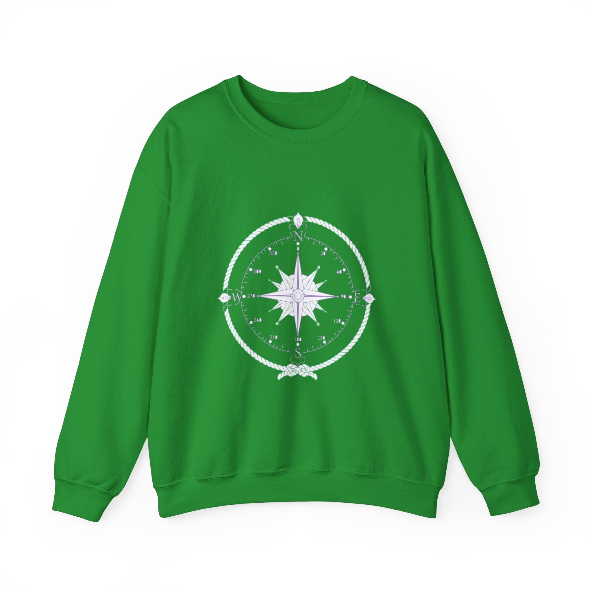 Matching Couple Sweatshirt - Compass North & South Matching Couple Crewneck Sweatshirt Minimalist Art His Hers Valentine Gift - Design A