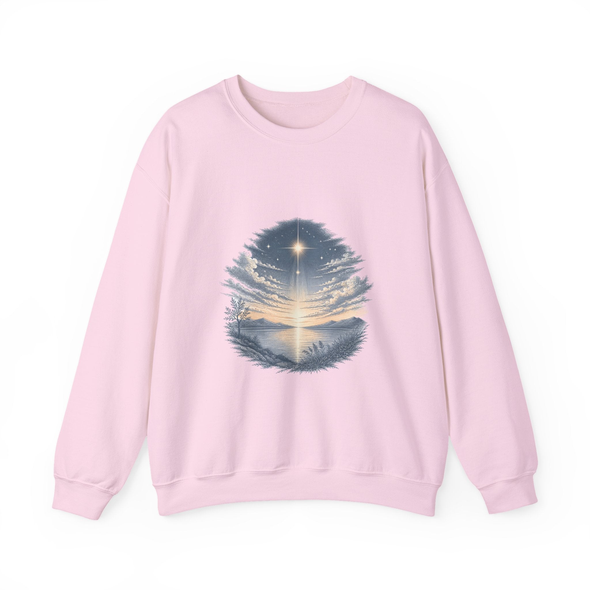 Matching Couple Sweatshirt - Evening & Morning Star Matching Couple Crewneck Sweatshirt Hand-Drawn Art His Hers Best Friend Gift - Design A