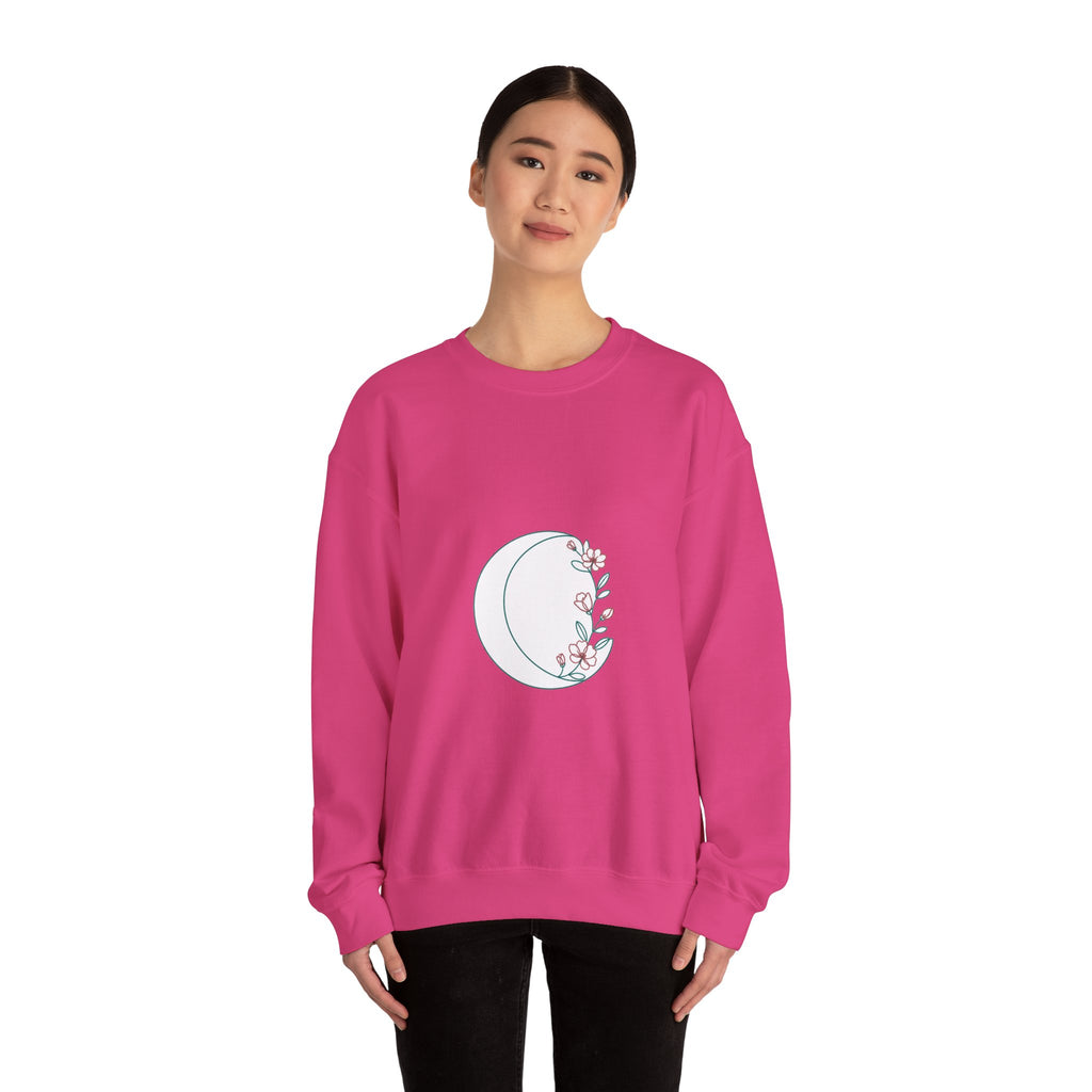 Matching Couple Sweatshirt - Waxing & Waning Moon Matching Couple Premium Fleece Sweatshirt Minimalist Art His Hers Christmas Gift - Design A