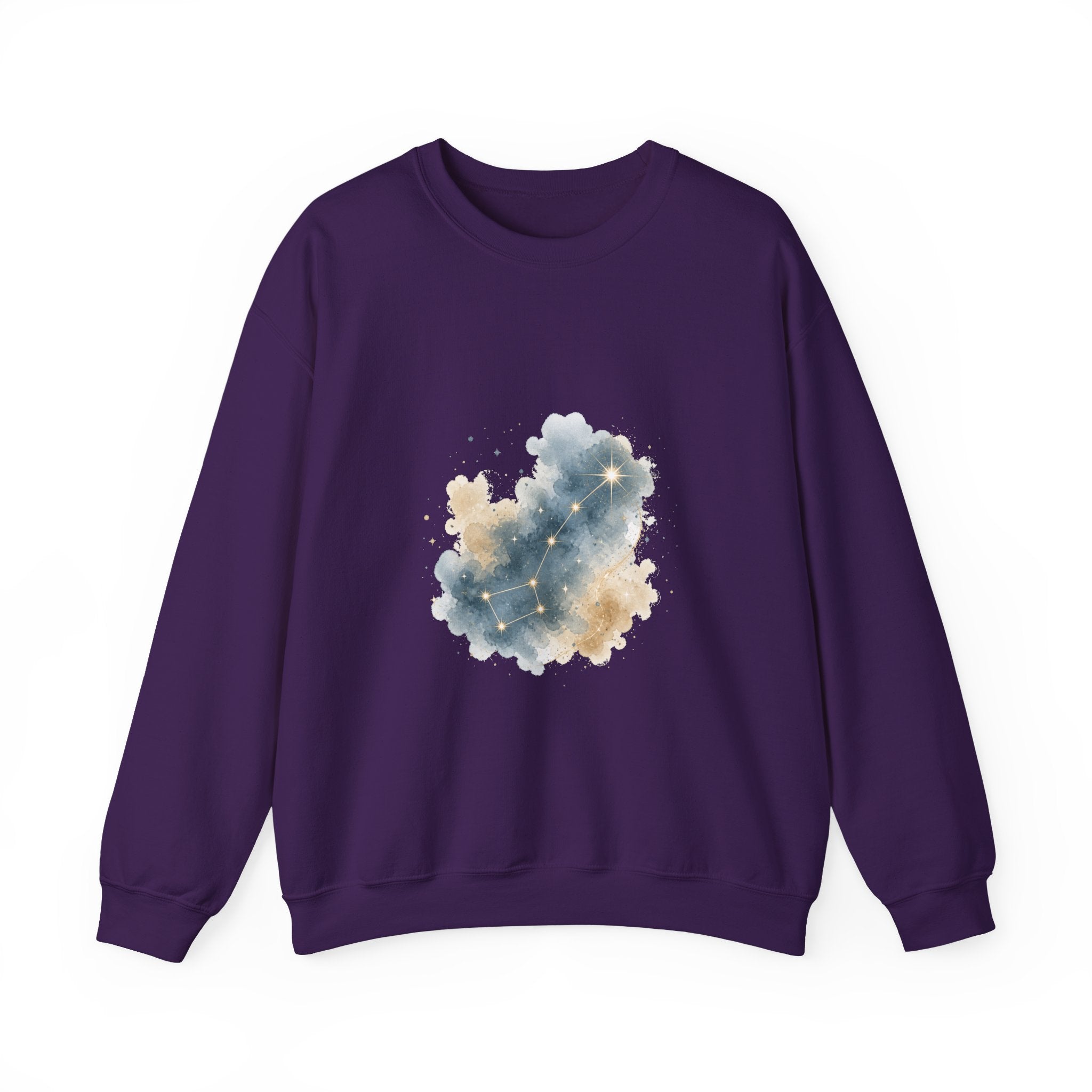 Matching Couple Sweatshirt - Big & Little Dipper Matching Couple Premium Fleece Sweatshirt Watercolor Art His Hers Birthday Gift - Design B