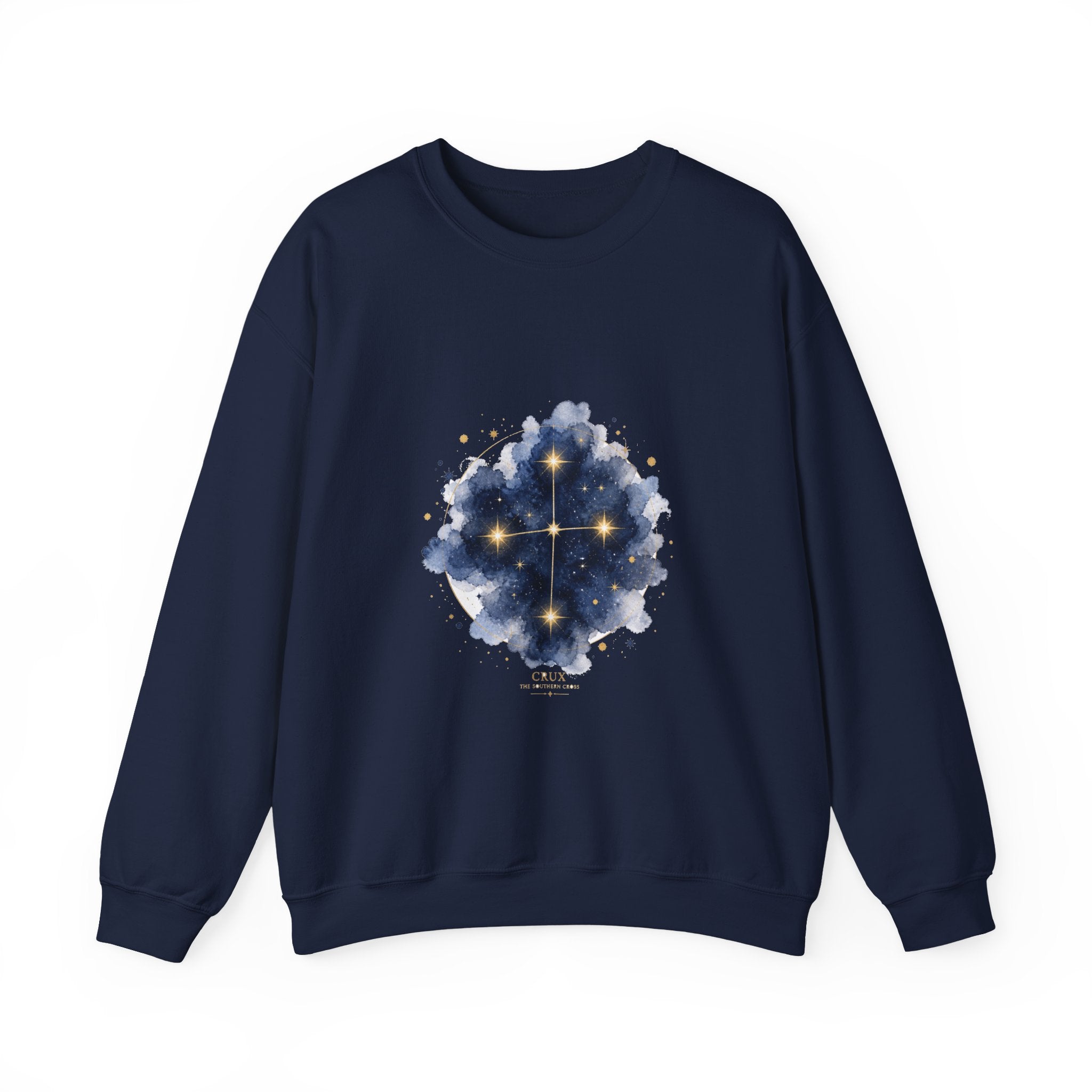 Matching Couple Sweatshirt - Aurora & Southern Cross Matching Couple Crewneck Sweatshirt Watercolor Art His Hers Engagement Gift - Design B