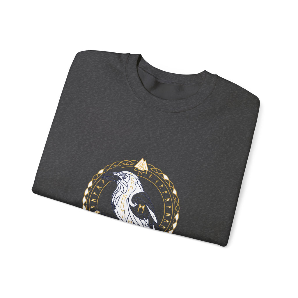 Matching Couple Sweatshirt - Huginn & Muninn Matching Couple Premium Fleece Sweatshirt Minimalist Art His Hers Christmas Gift - Design B