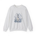 Matching Couple Sweatshirt - Fox & Rabbit Matching Couple Crewneck Sweatshirt Vintage Art His Hers Wedding Gift - Design B