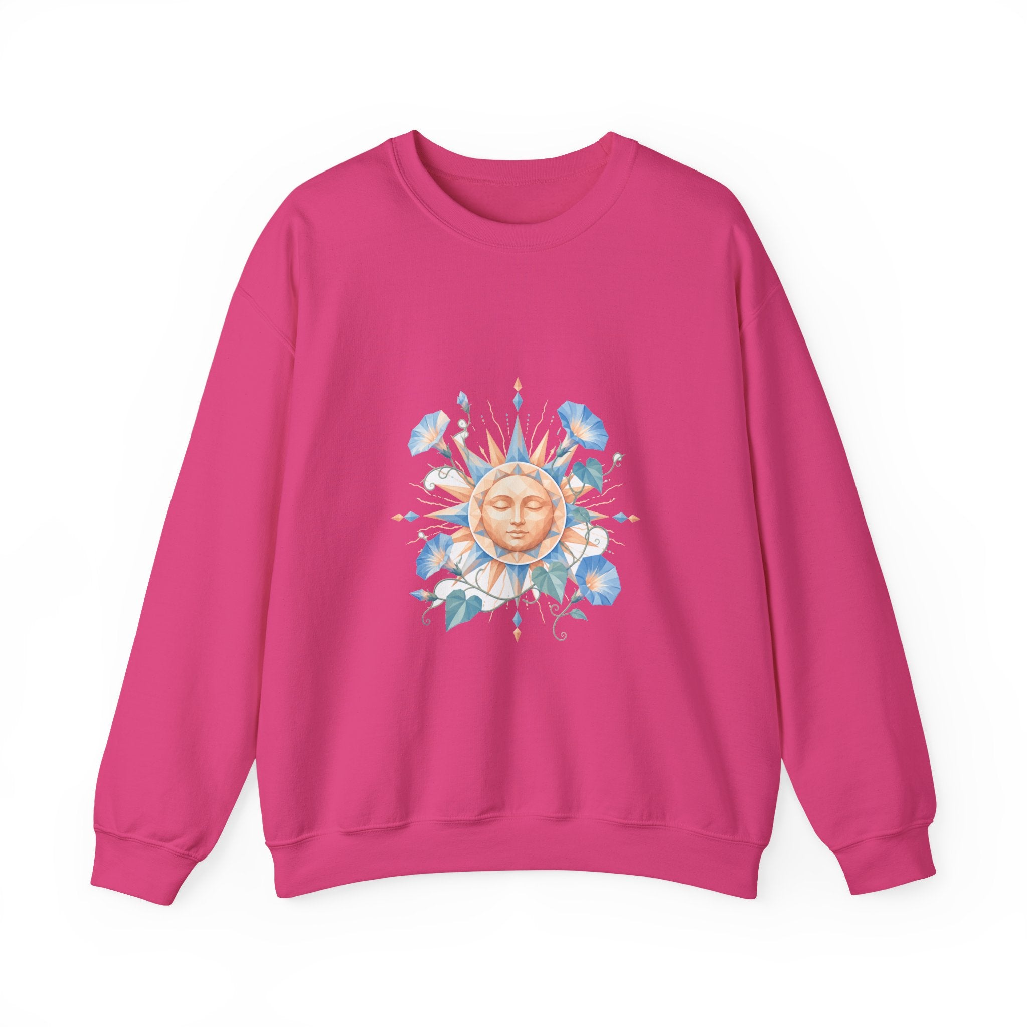 Matching Couple Sweatshirt - Sun & Moon Matching Couple Premium Fleece Sweatshirt Geometric Art His Hers Love Gift - Design B