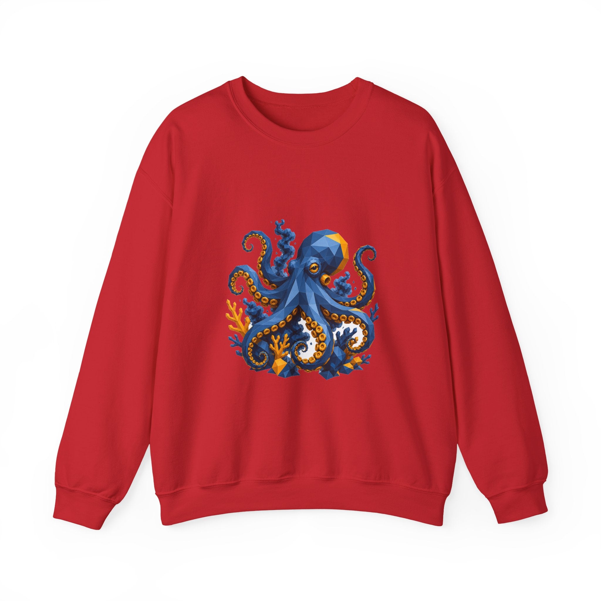 Matching Couple Sweatshirt - Octopus & Jellyfish Matching Couple Comfort Colors Crew Geometric Art His Hers Love Gift - Design A