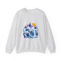 Matching Couple Sweatshirt - Volcano & Glacier Matching Couple Crewneck Sweatshirt Geometric Art His Hers Couple Gift - Design B
