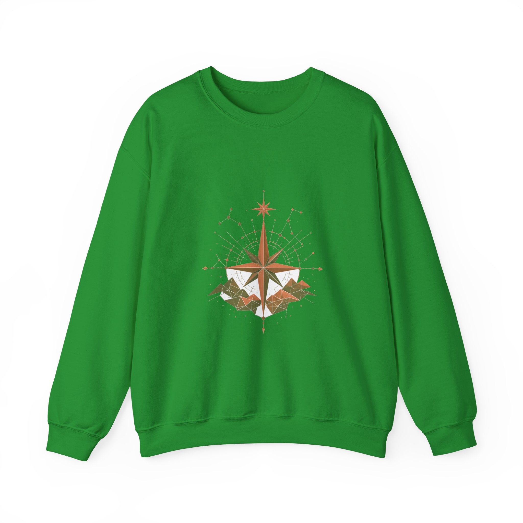 Matching Couple Sweatshirt - Shooting Star & North Star Matching Couple Comfort Colors Crew Geometric Art His Hers Love Gift - Design B