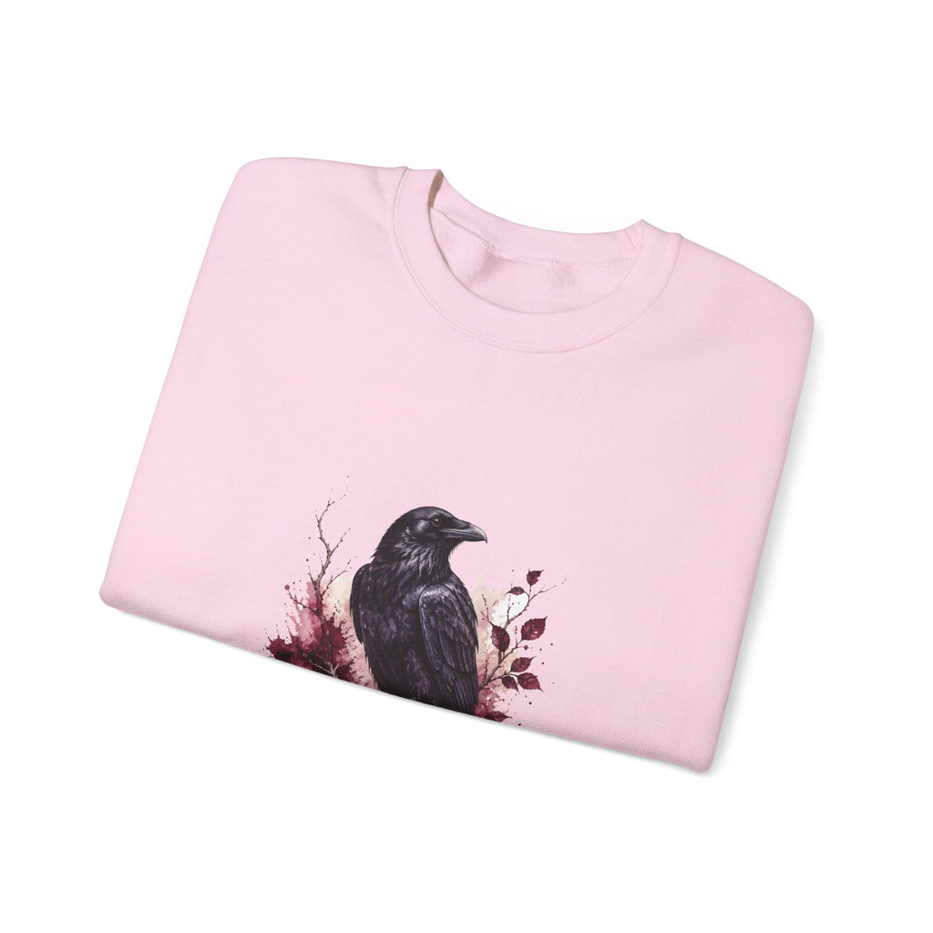 Matching Couple Sweatshirt - Raven & Swan Matching Couple Premium Fleece Sweatshirt Watercolor Art His Hers Birthday Gift - Design A