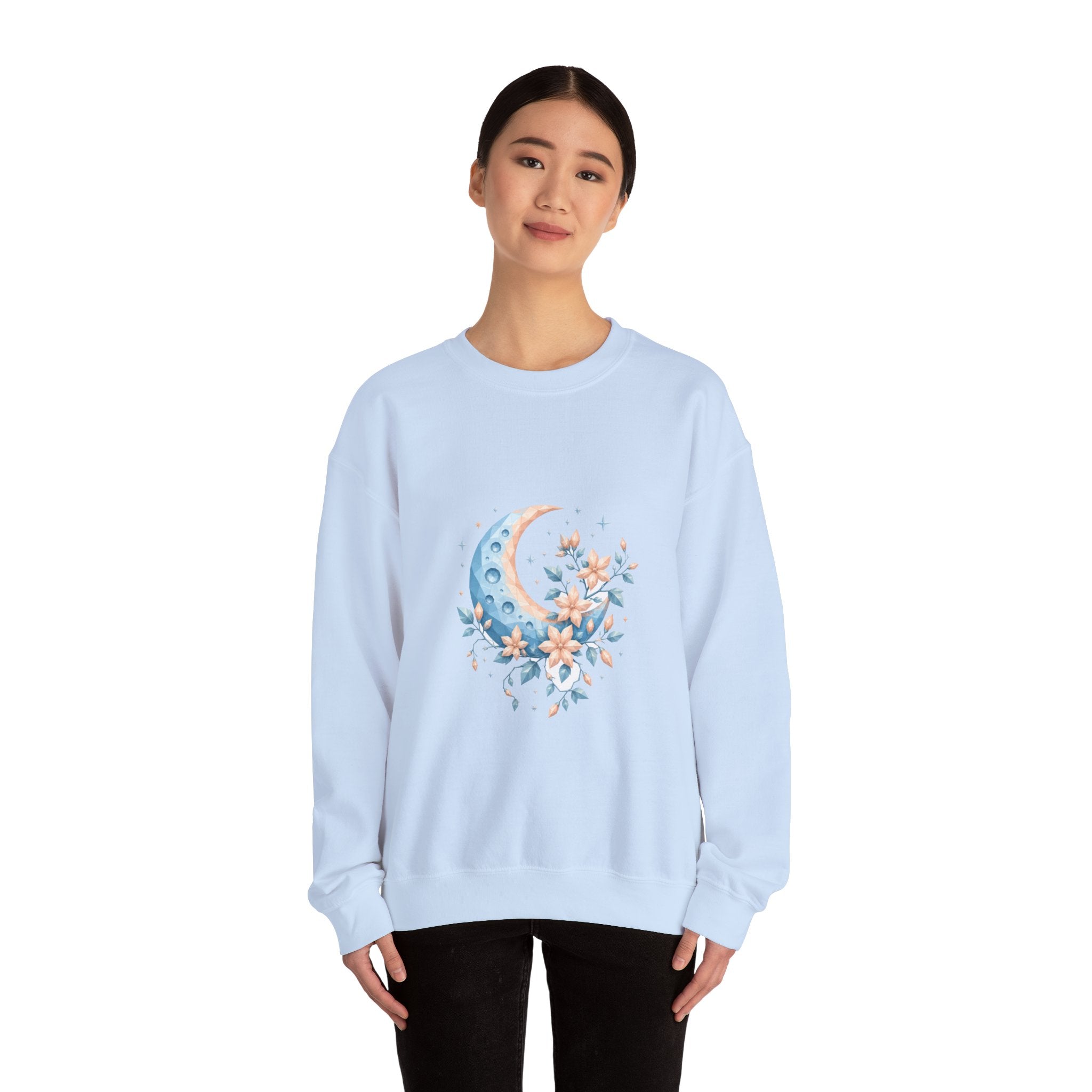 Matching Couple Sweatshirt - Sun & Moon Matching Couple Premium Fleece Sweatshirt Geometric Art His Hers Love Gift - Design A