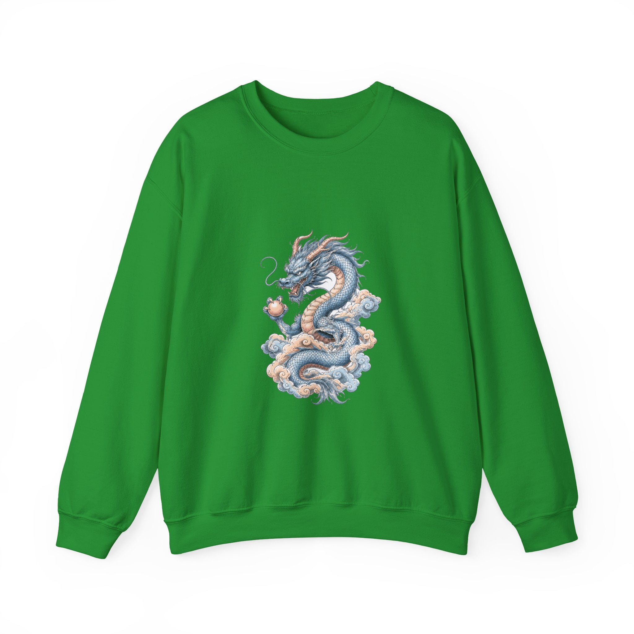Matching Couple Sweatshirt - Dragon & Phoenix Matching Couple Premium Fleece Sweatshirt Hand-Drawn Art His Hers Anniversary Gift - Design A