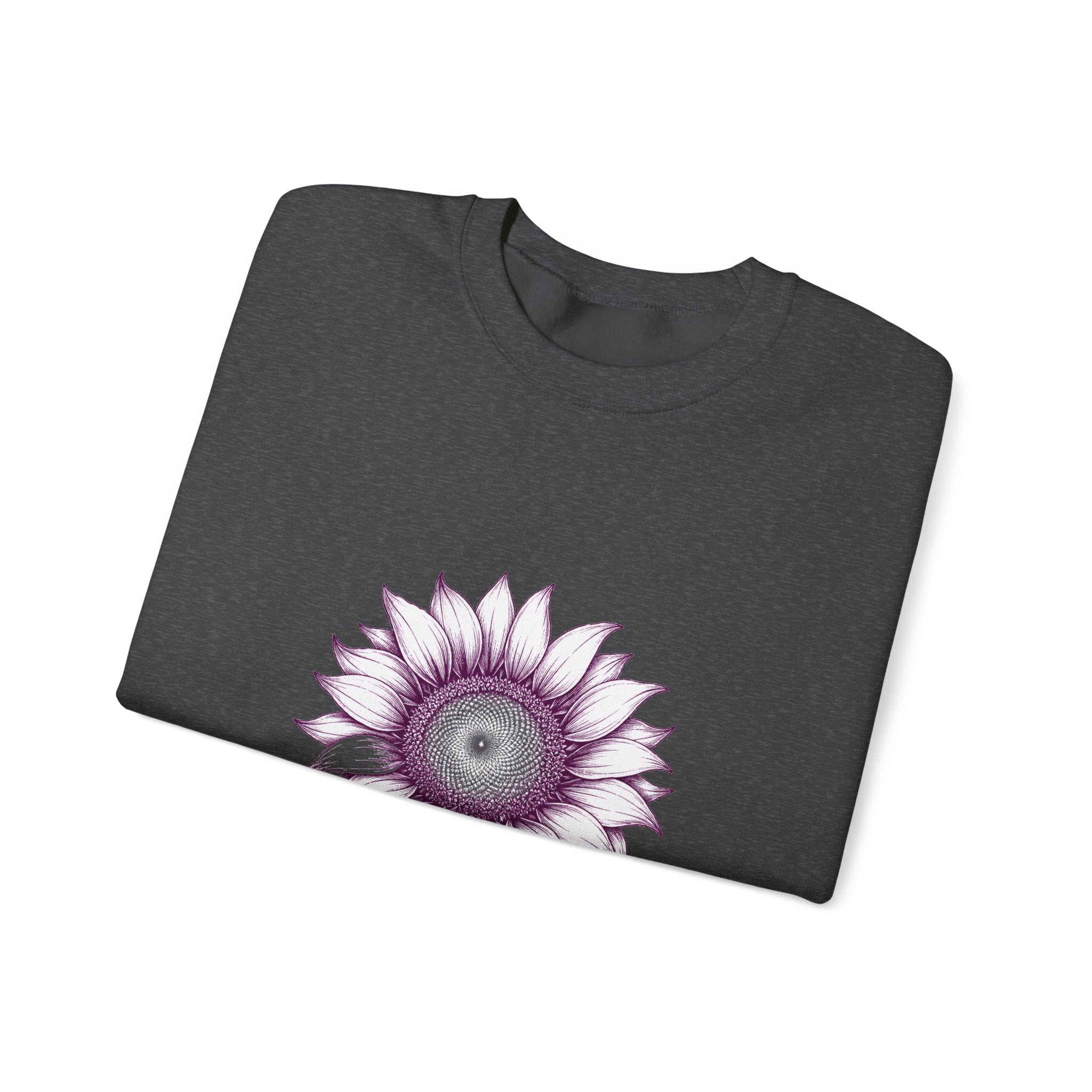 Matching Couple Sweatshirt - Sunflower & Moonflower Matching Couple Premium Fleece Sweatshirt Hand-Drawn Art His Hers Anniversary Gift - Design A