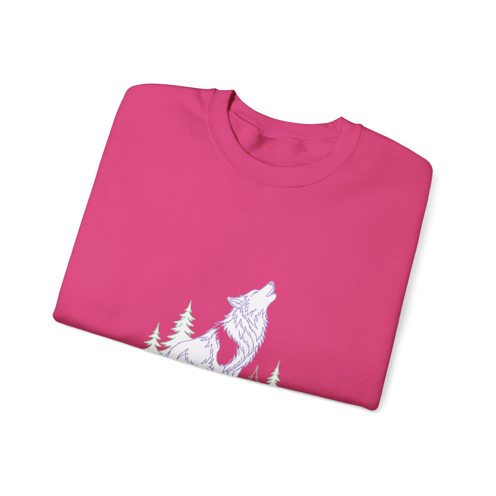 Matching Couple Sweatshirt - Wolf & Dove Matching Couple Premium Fleece Sweatshirt Minimalist Art His Hers Christmas Gift - Design A