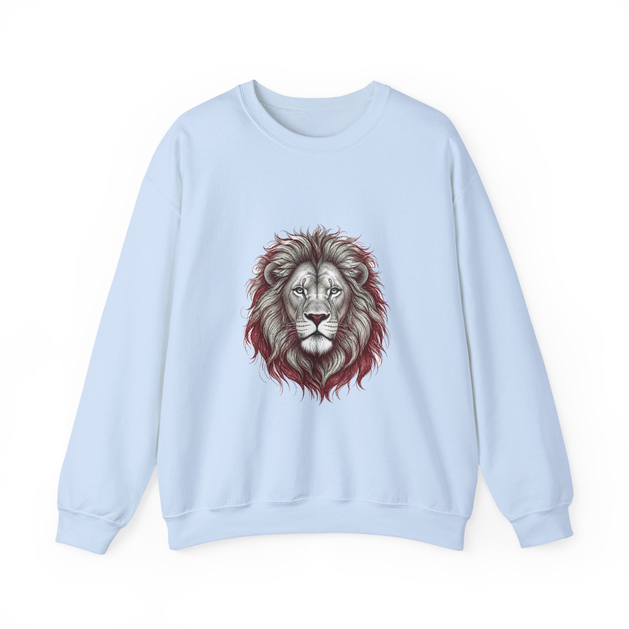 Matching Couple Sweatshirt - Lion & Lamb Matching Couple Crewneck Sweatshirt Hand-Drawn Art His Hers Best Friend Gift - Design A
