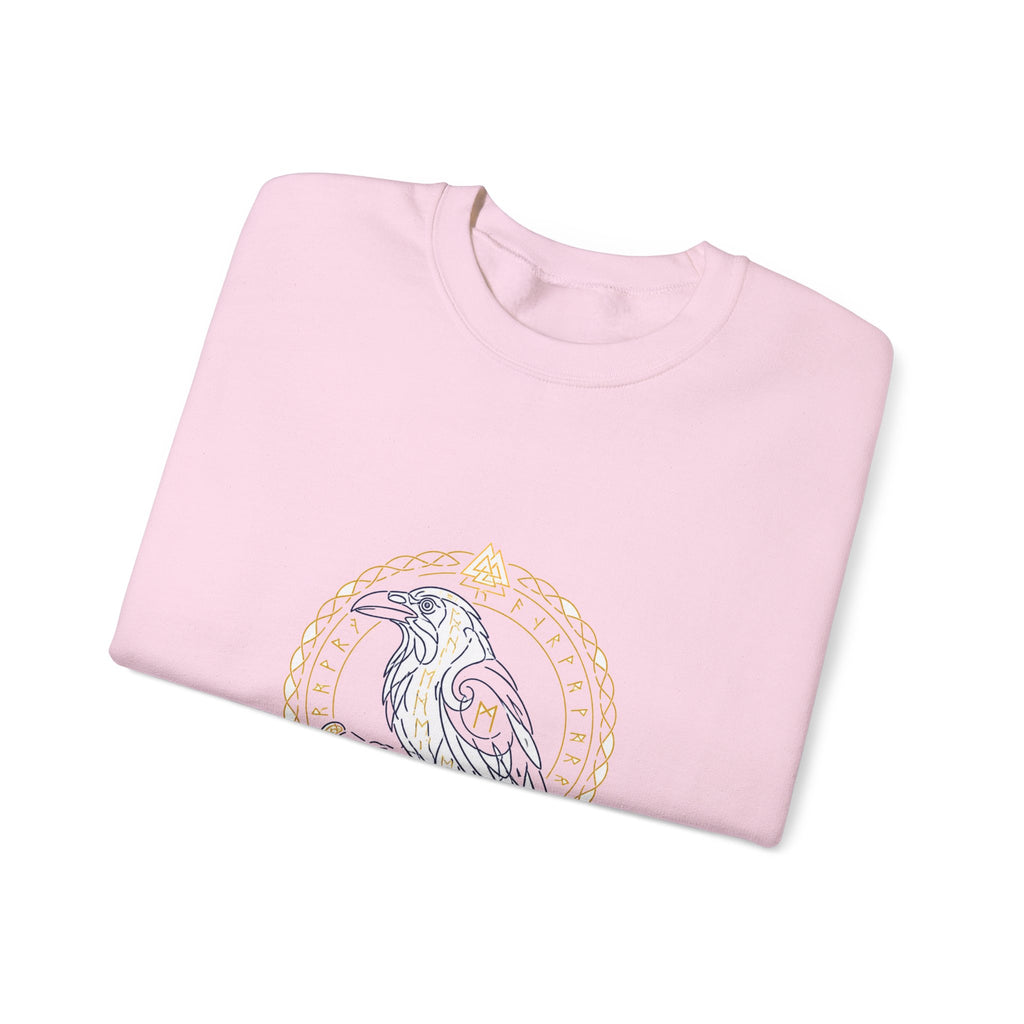Matching Couple Sweatshirt - Huginn & Muninn Matching Couple Premium Fleece Sweatshirt Minimalist Art His Hers Christmas Gift - Design B