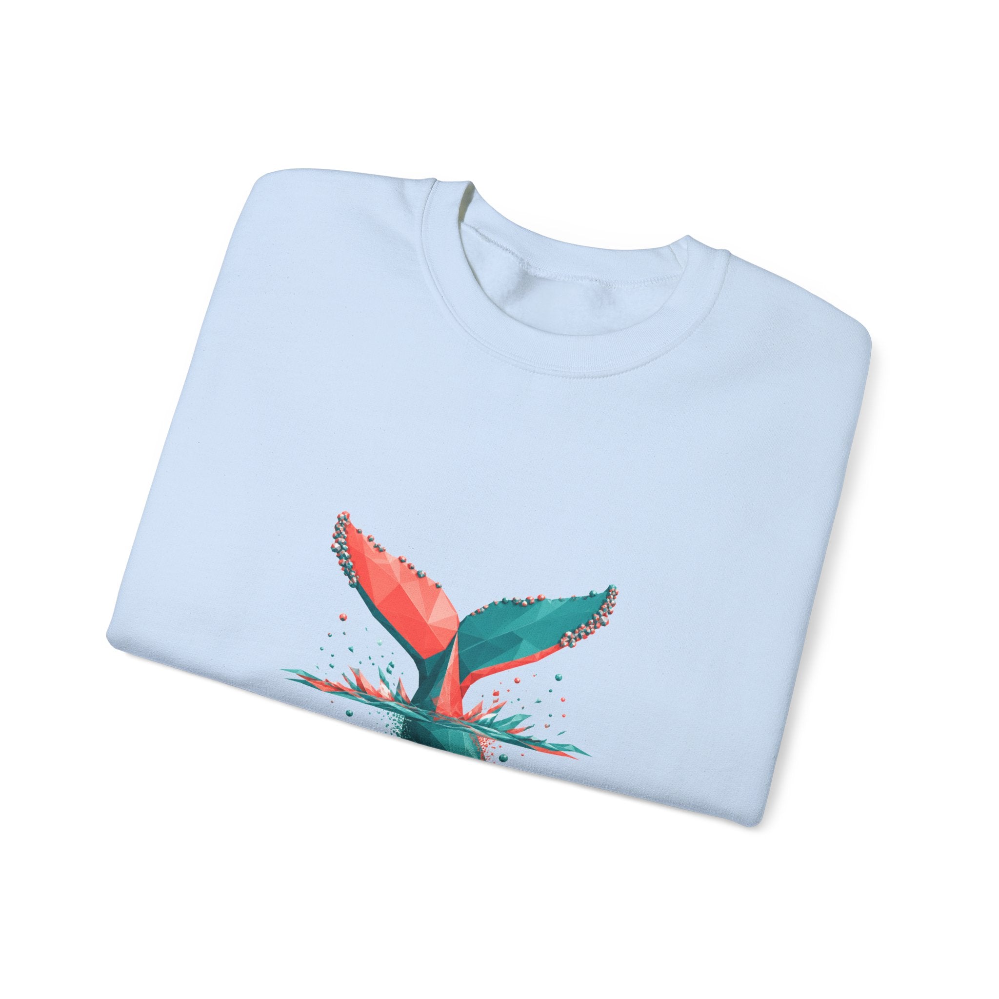 Matching Couple Sweatshirt - Eagle & Whale Matching Couple Comfort Colors Crew Geometric Art His Hers Love Gift - Design B