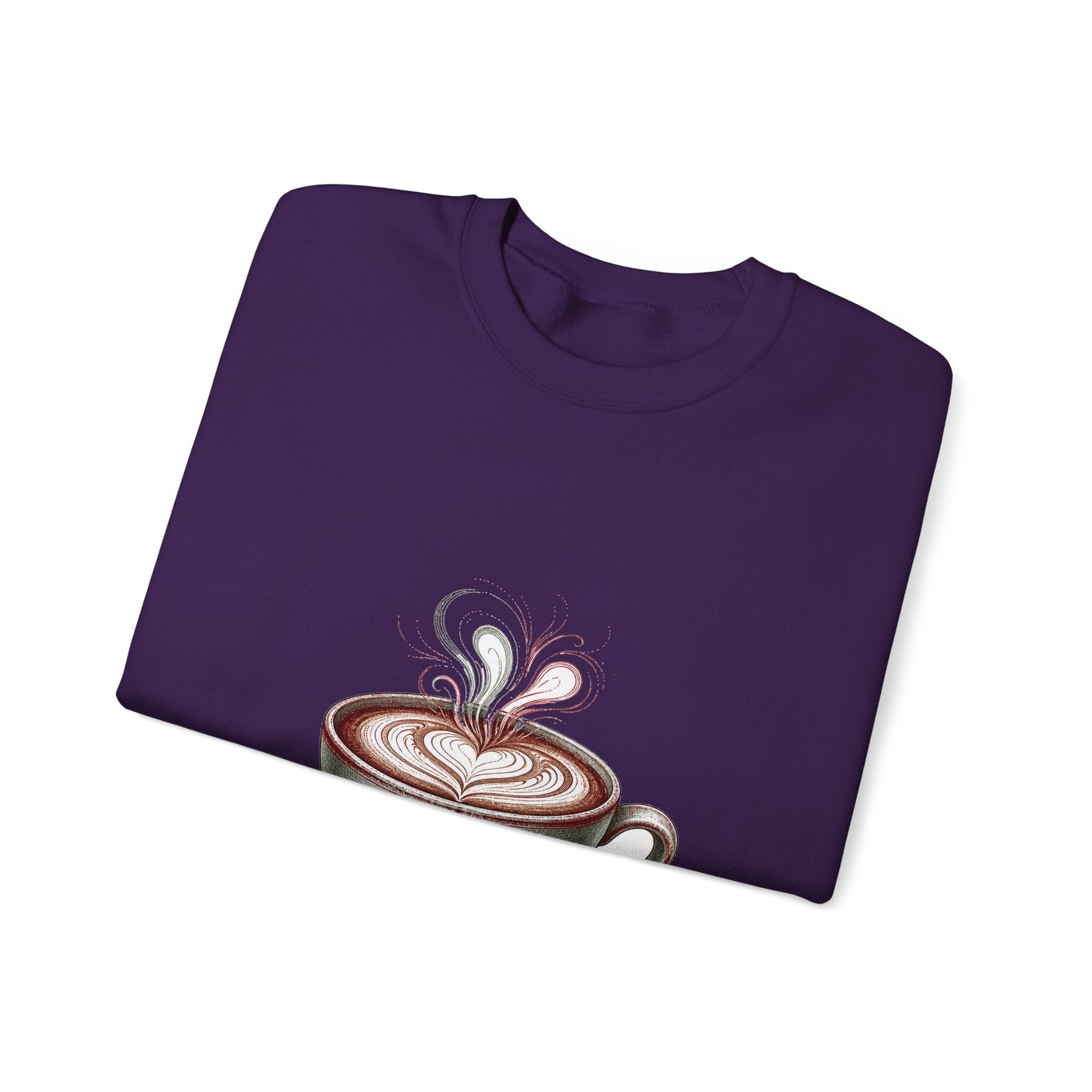 Matching Couple Sweatshirt - Coffee & Tea Matching Couple Premium Fleece Sweatshirt Hand-Drawn Art His Hers Anniversary Gift - Design A