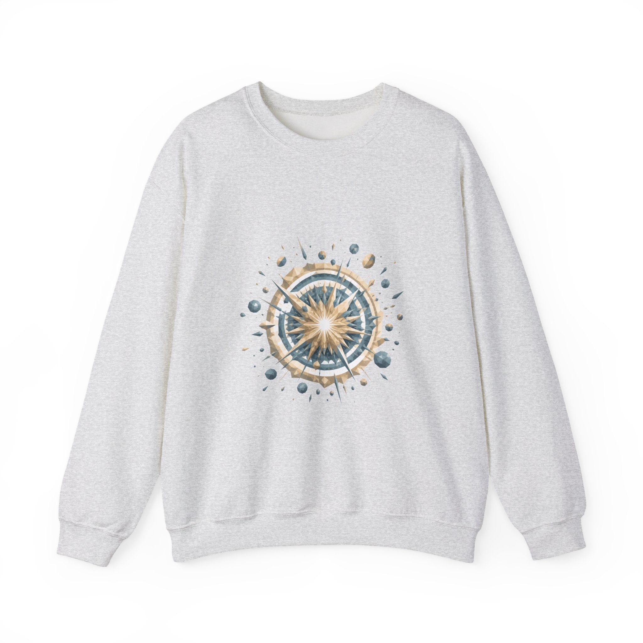 Matching Couple Sweatshirt - Galaxy & Supernova Matching Couple Premium Fleece Sweatshirt Geometric Art His Hers Love Gift - Design B