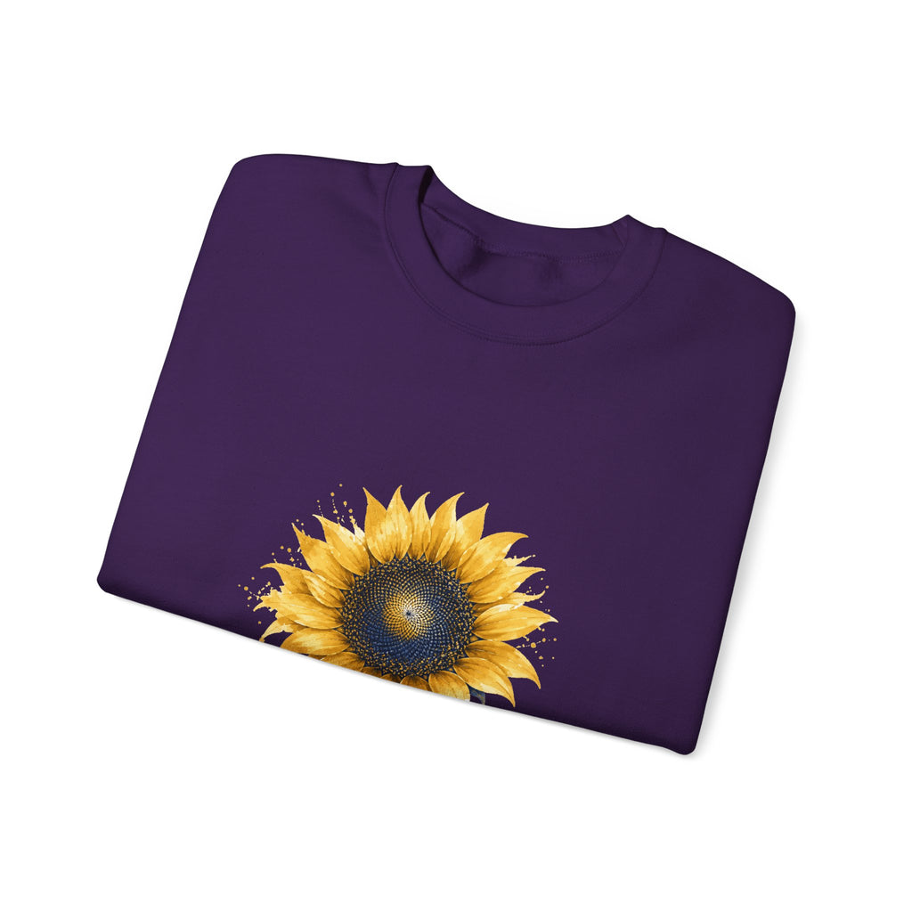 Matching Couple Sweatshirt - Sunflower & Moonflower Matching Couple Premium Fleece Sweatshirt Watercolor Art His Hers Birthday Gift - Design A