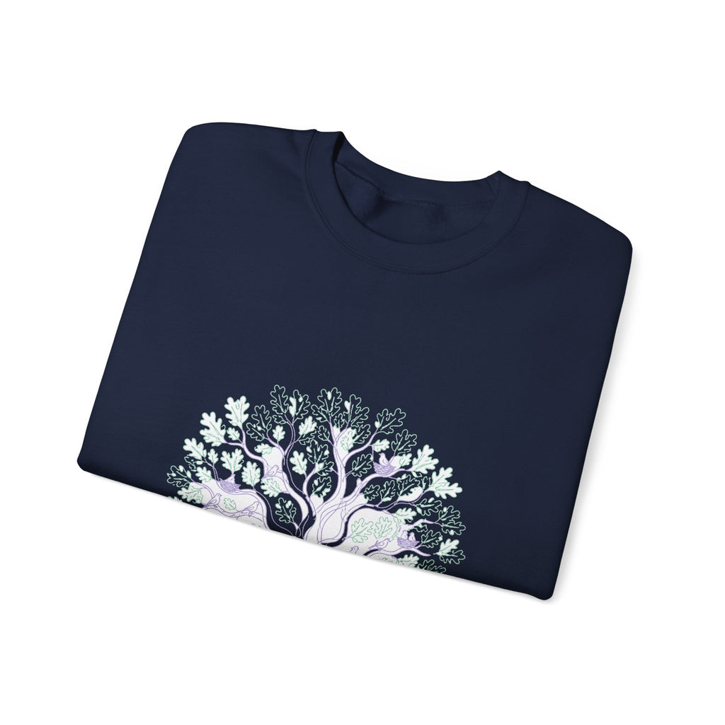 Matching Couple Sweatshirt - Ancient Oak & Deep Roots Matching Couple Comfort Colors Crew Minimalist Art His Hers Christmas Gift - Design A