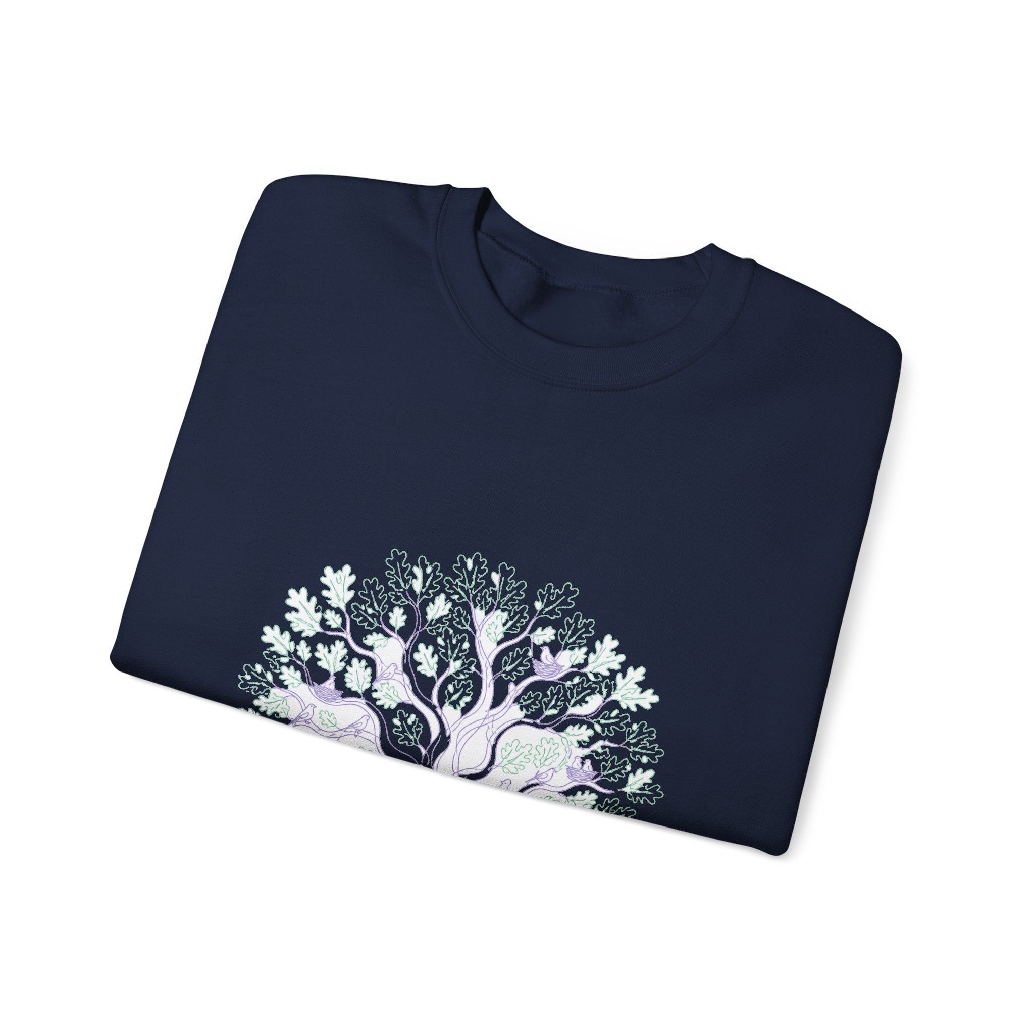 Matching Couple Sweatshirt - Ancient Oak & Deep Roots Matching Couple Comfort Colors Crew Minimalist Art His Hers Christmas Gift - Design A