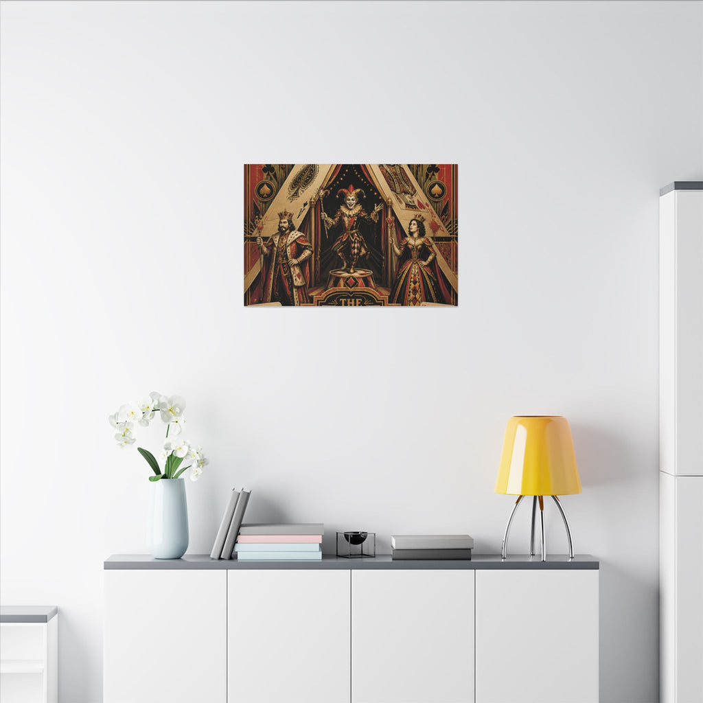 Playing Cards Tent Wall Art Canvas 16×20 Art Deco Entryway Decor Maximalist Print