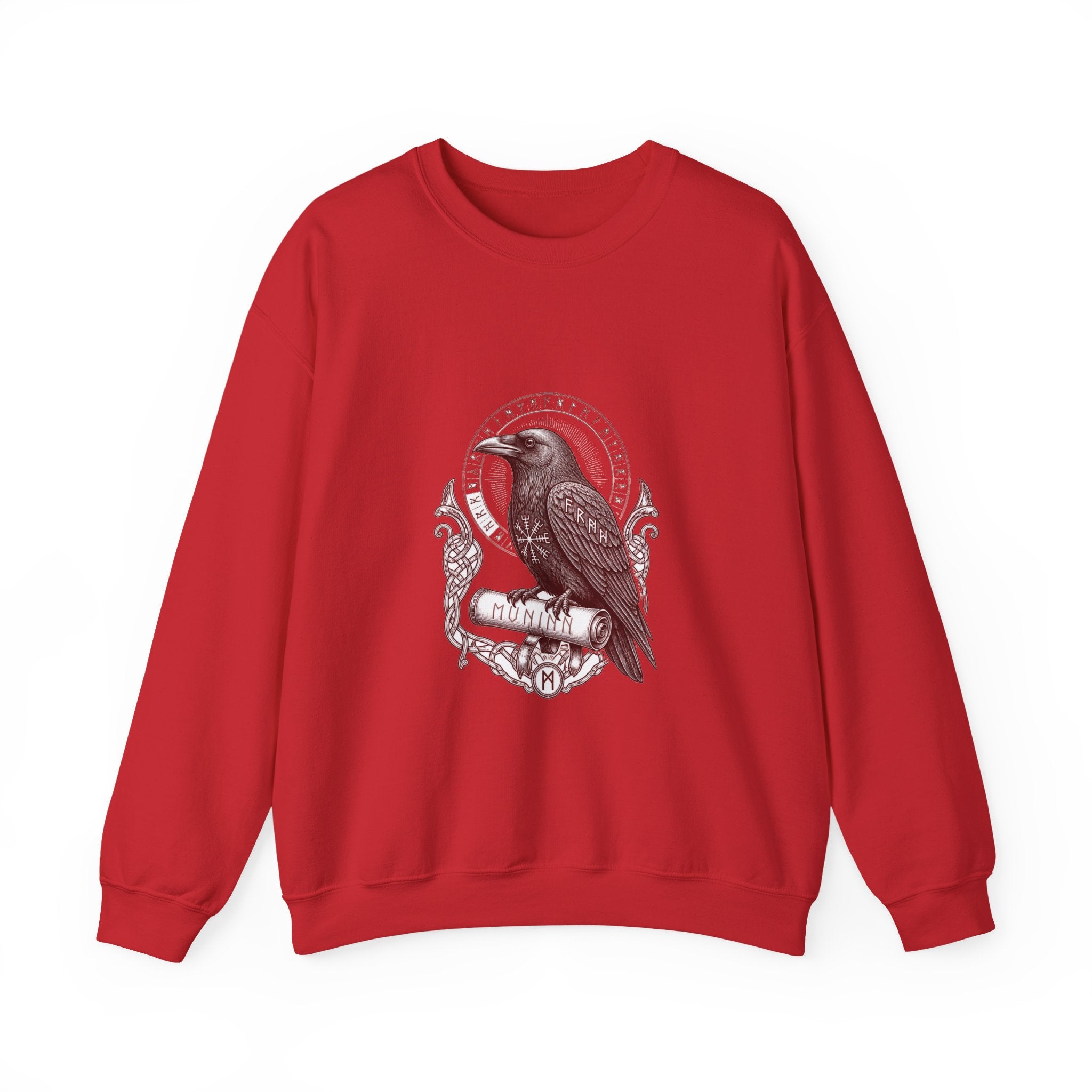 Matching Couple Sweatshirt - Huginn & Muninn Matching Couple Premium Fleece Sweatshirt Vintage Art His Hers Honeymoon Gift - Design B