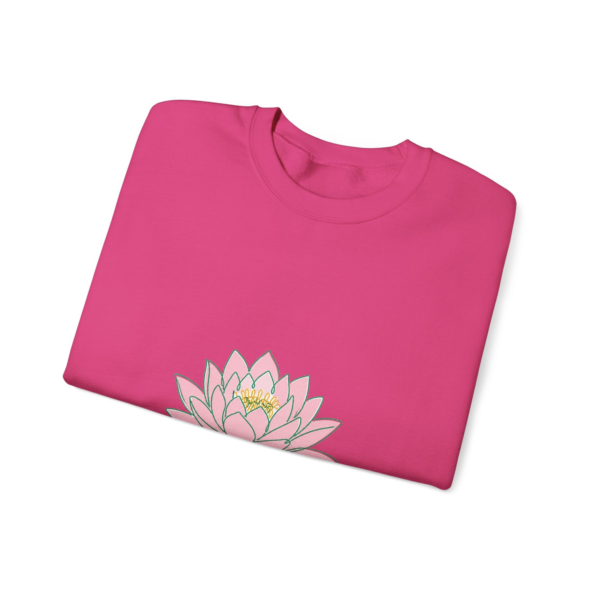 Matching Couple Sweatshirt - Open & Closed Lotus Matching Couple Premium Fleece Sweatshirt Minimalist Art His Hers Christmas Gift - Design A