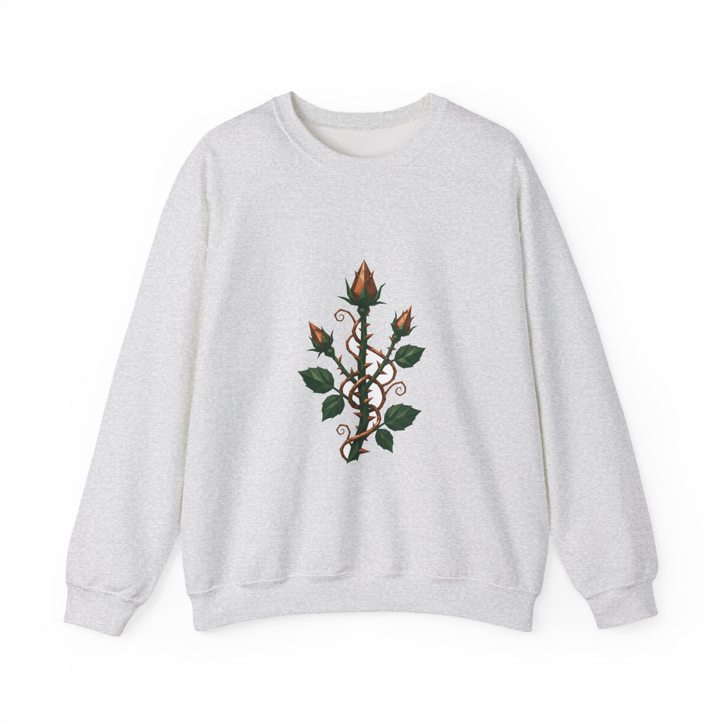 Matching Couple Sweatshirt - Rose & Thorn Matching Couple Premium Fleece Sweatshirt Geometric Art His Hers Love Gift - Design B