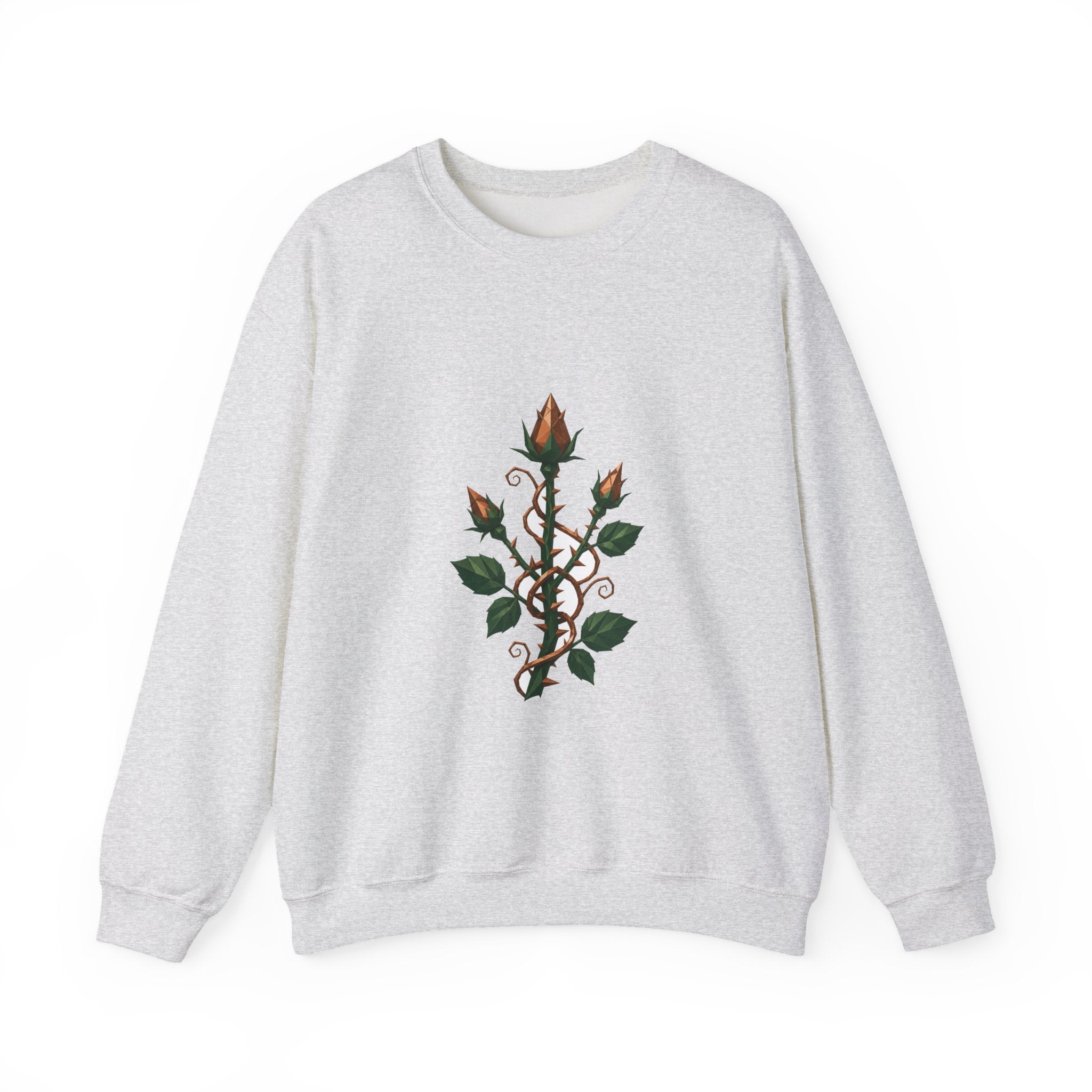 Matching Couple Sweatshirt - Rose & Thorn Matching Couple Premium Fleece Sweatshirt Geometric Art His Hers Love Gift - Design B