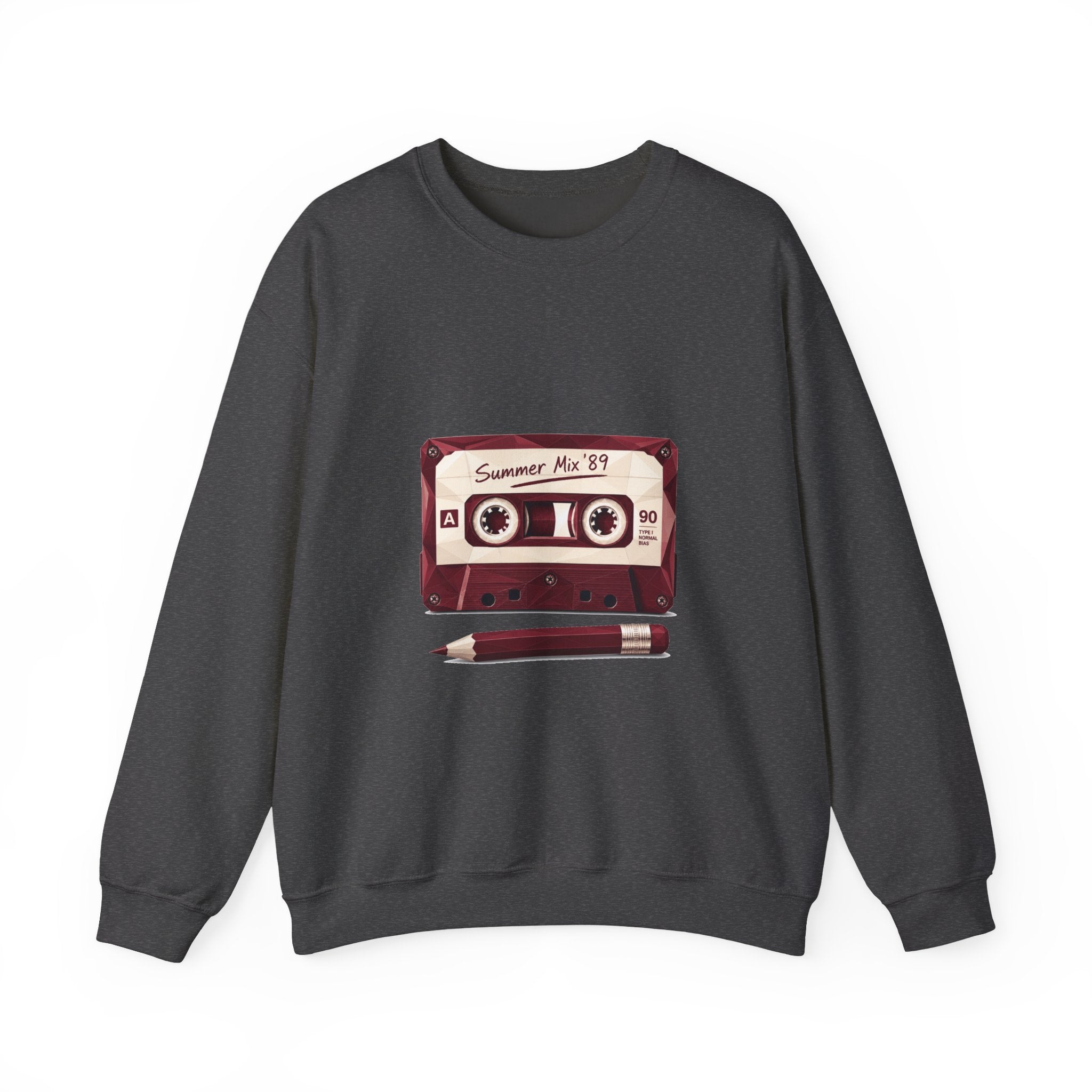 Matching Couple Sweatshirt - Vinyl & Cassette Matching Couple Crewneck Sweatshirt Geometric Art His Hers Couple Gift - Design B