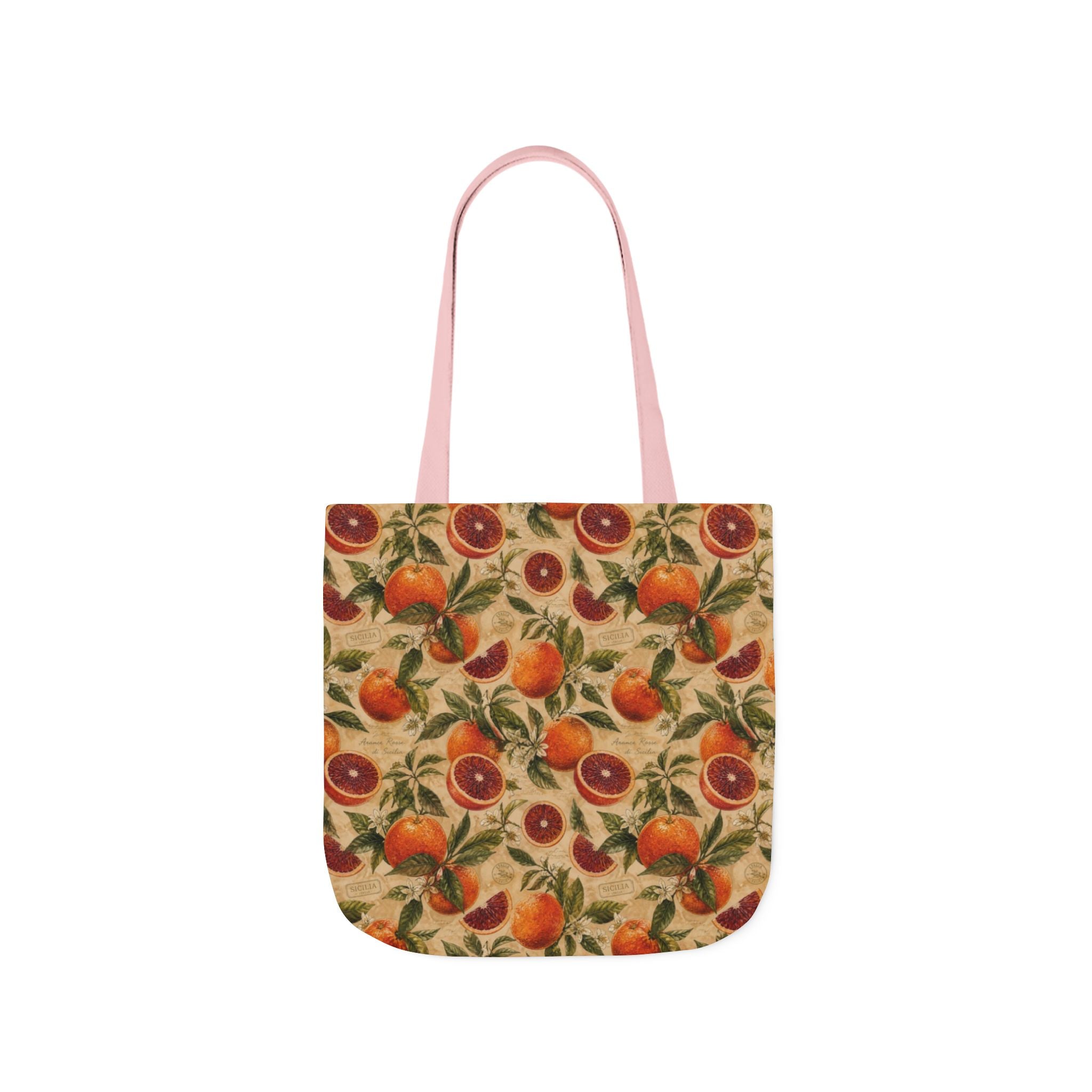 Blood Oranges Canvas Tote Bag Mediterranean Kitchen Watercolor Design Italian Cottagecore Gift