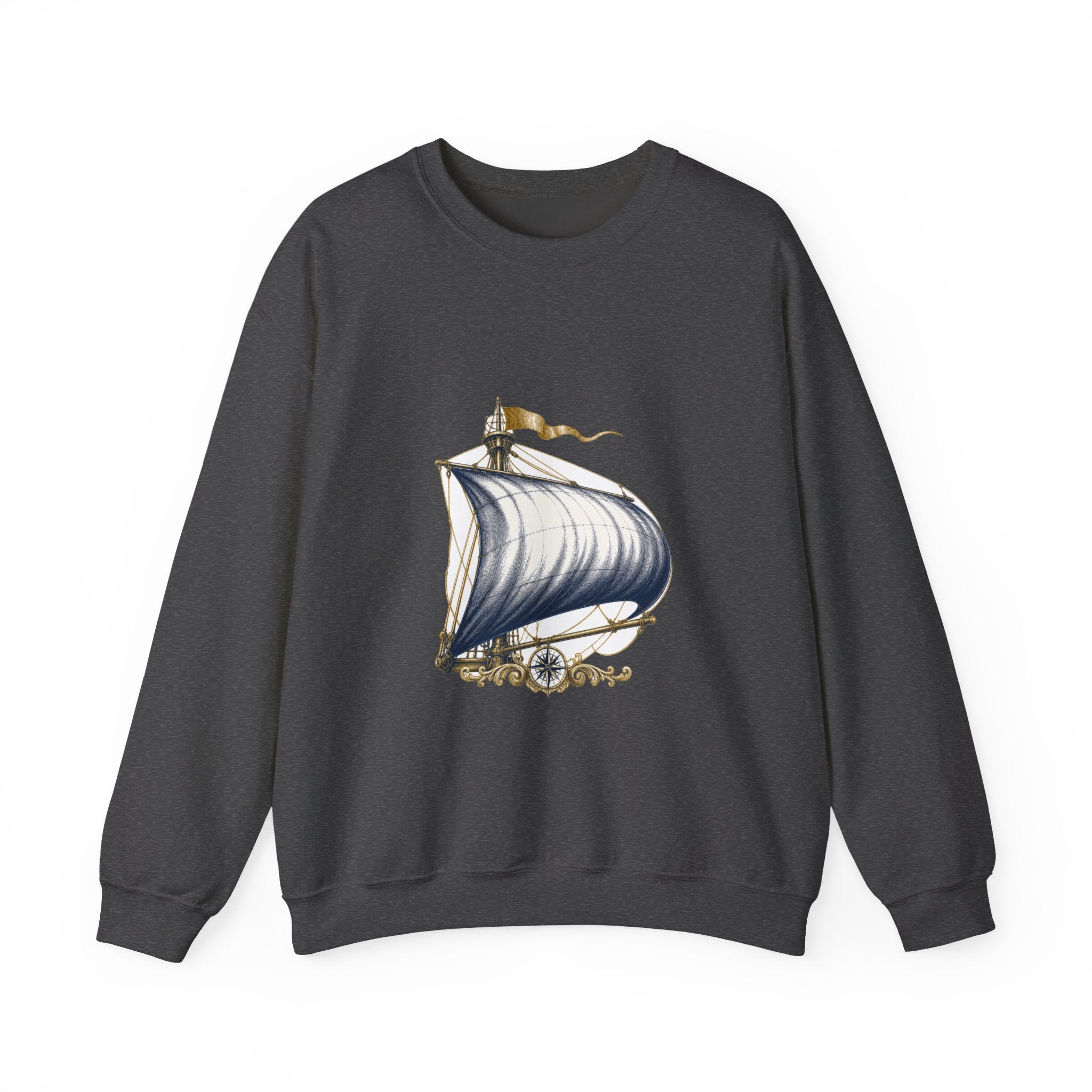 Matching Couple Sweatshirt - Anchor & Sail Matching Couple Comfort Colors Crew Vintage Art His Hers Honeymoon Gift - Design B