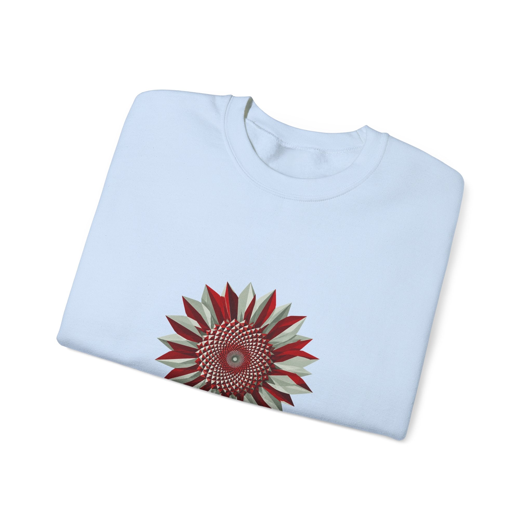 Matching Couple Sweatshirt - Sunflower & Moonflower Matching Couple Comfort Colors Crew Geometric Art His Hers Love Gift - Design A