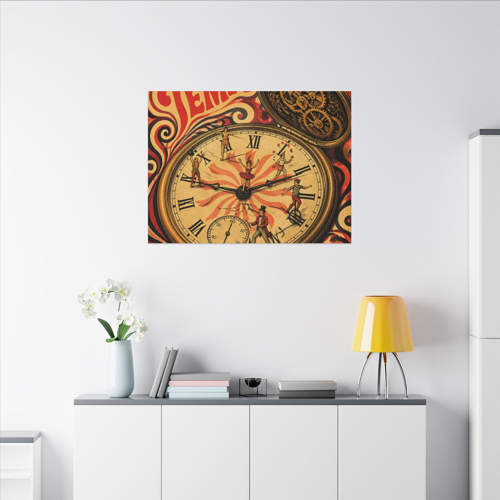Pocket Watch Performers Wall Art Canvas 16×20 Psychedelic Cafe Decor Maximalist Print